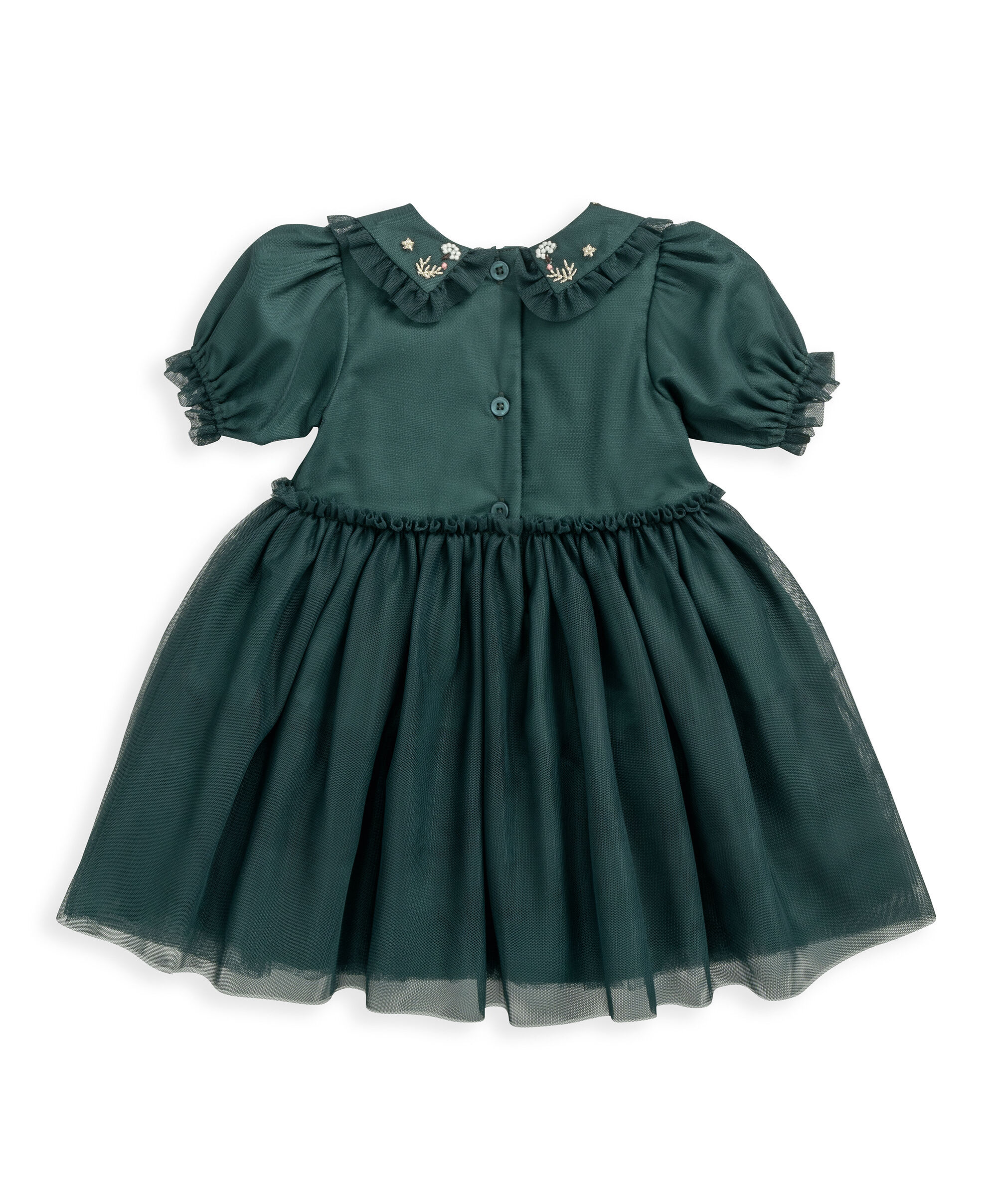 فستان قماش شبكي مطرز image number 3