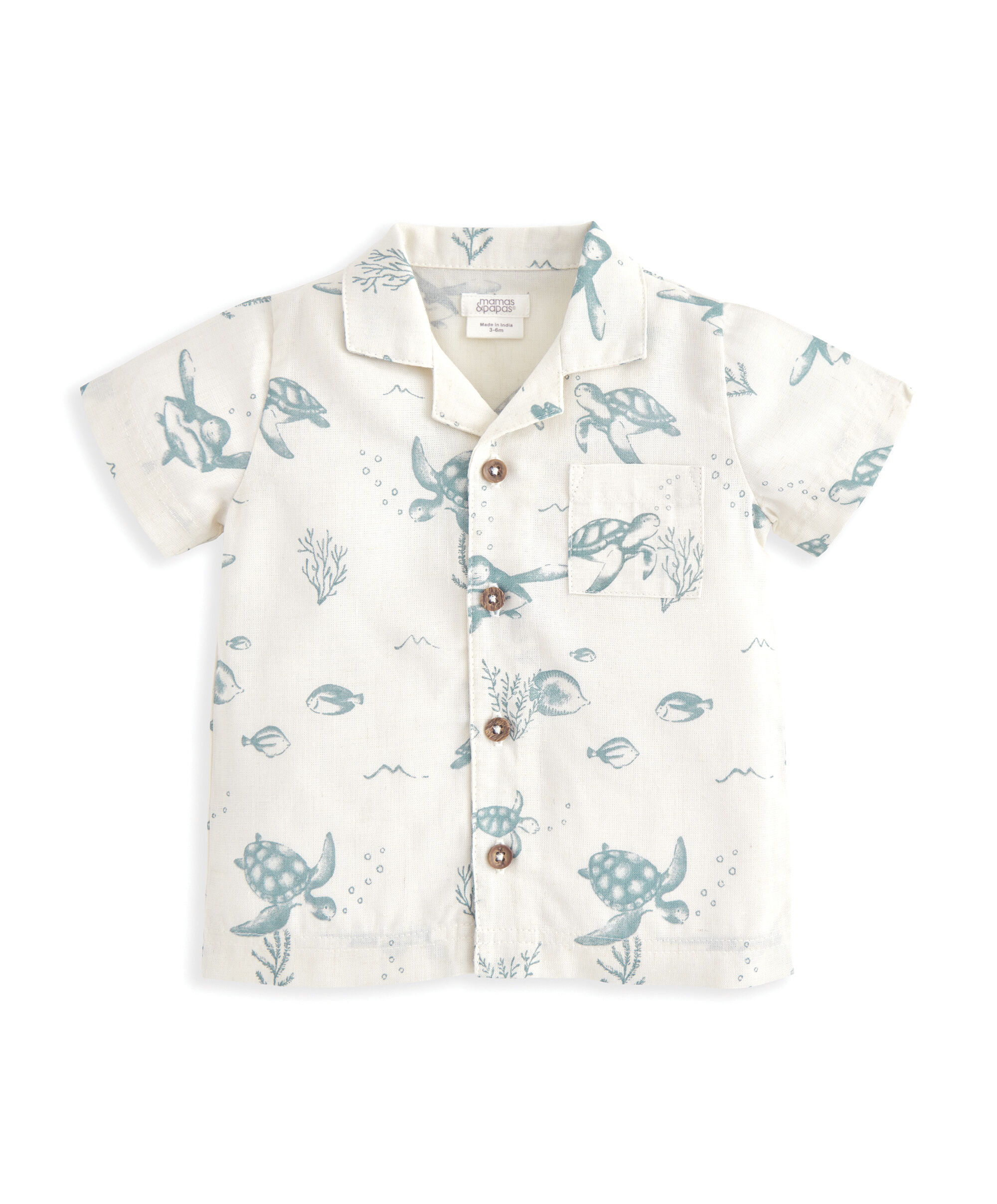 طقم قميص وشورت بنقشة سلاحف بالكامل - قطعتان image number 3