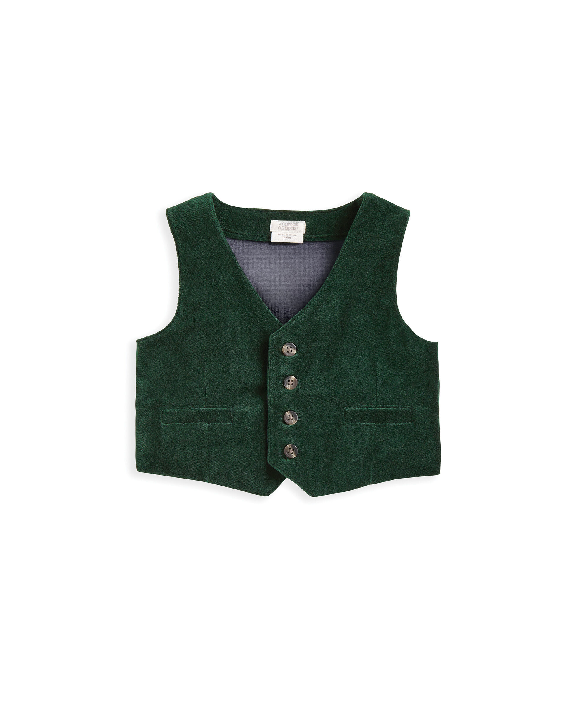 طقم بدلة مخمل بلون أخضر زمردي - 3 قطع image number 6