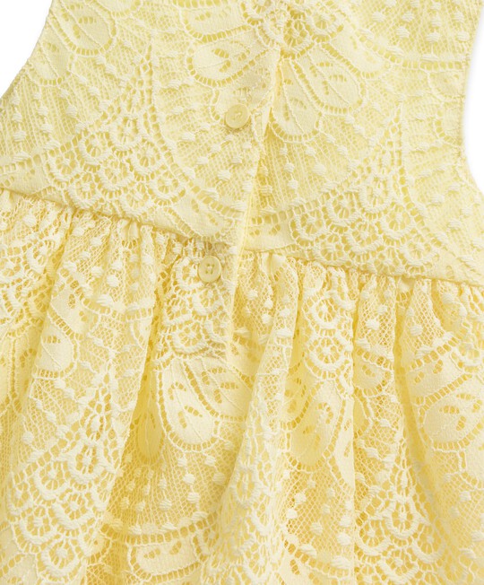 فستان دانتيل أصفر image number 2