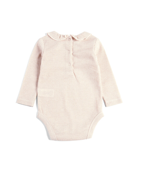 لباس قطعة واحدة لامع بكشكش لباس قطعة واحدة لامع بكشكش image number 2