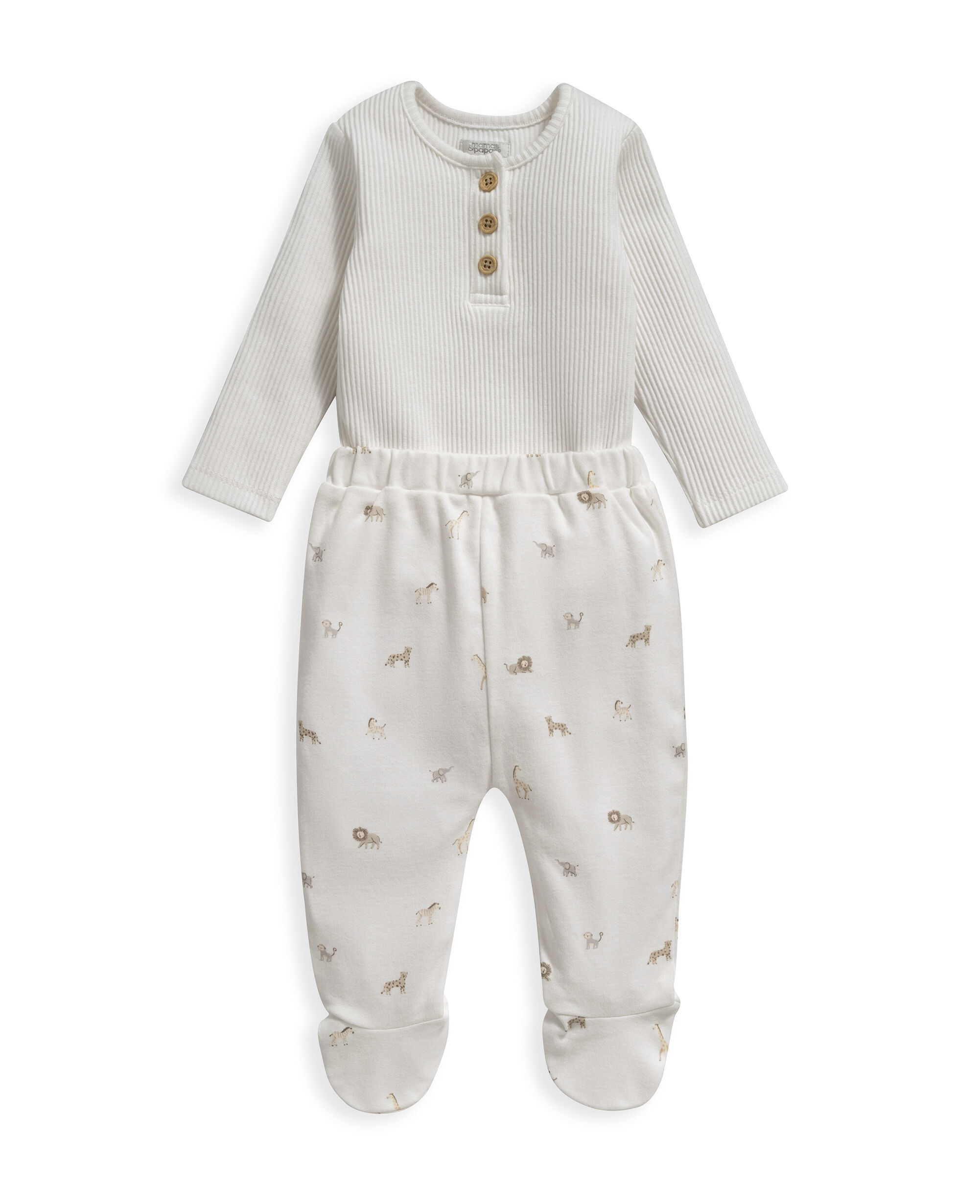 طقم مضلع بنقشة سفاري - قطعتان