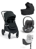 Ocarro 2 Pushchair and Carrycot Bundle with Cybex Cloud T i-Size Plus Car Seat and Base (4 Pieces) - Eclipse