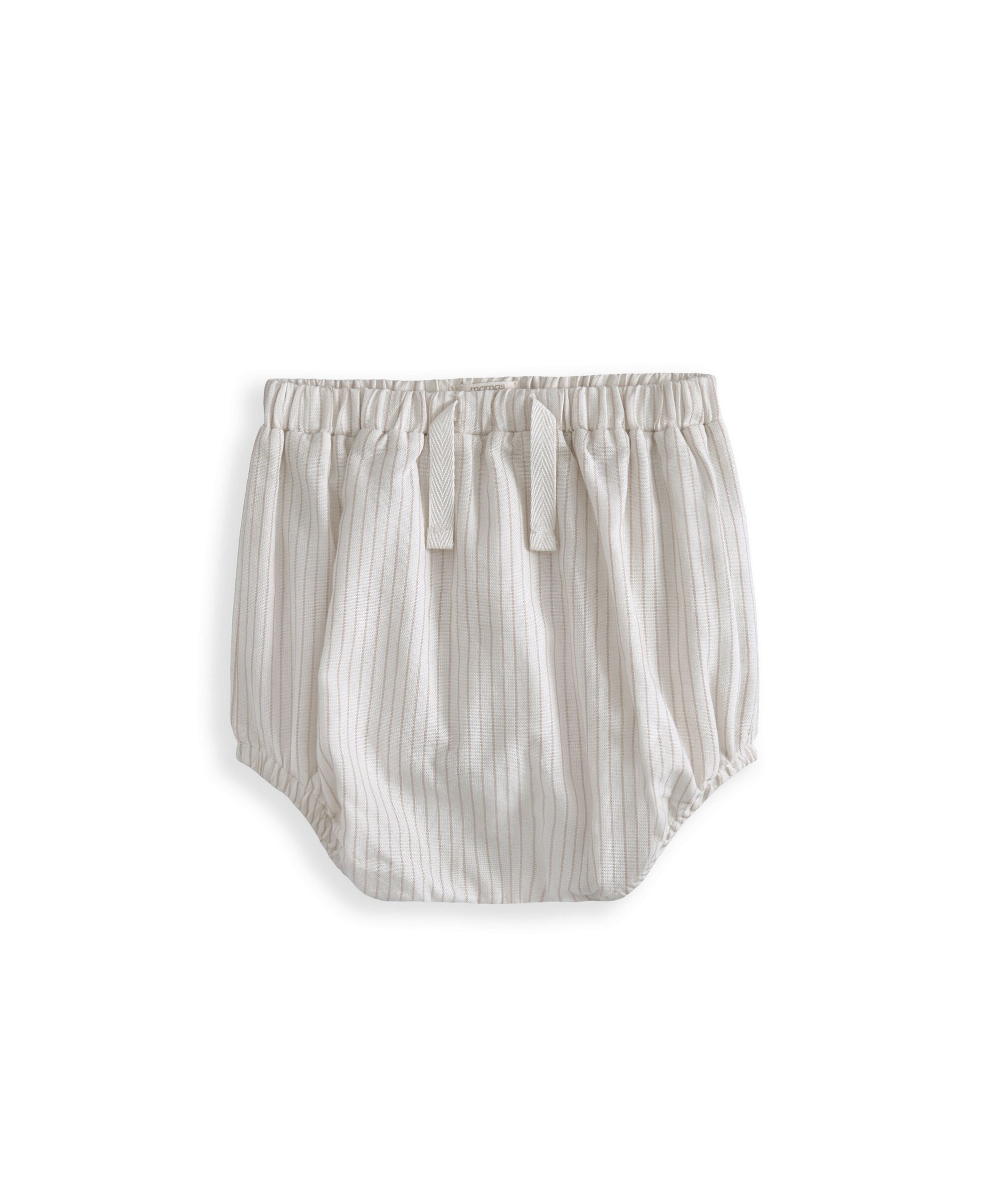 طقم بلوزة بلا أكمام وشورت بنقشة مخططة كتان image number 4