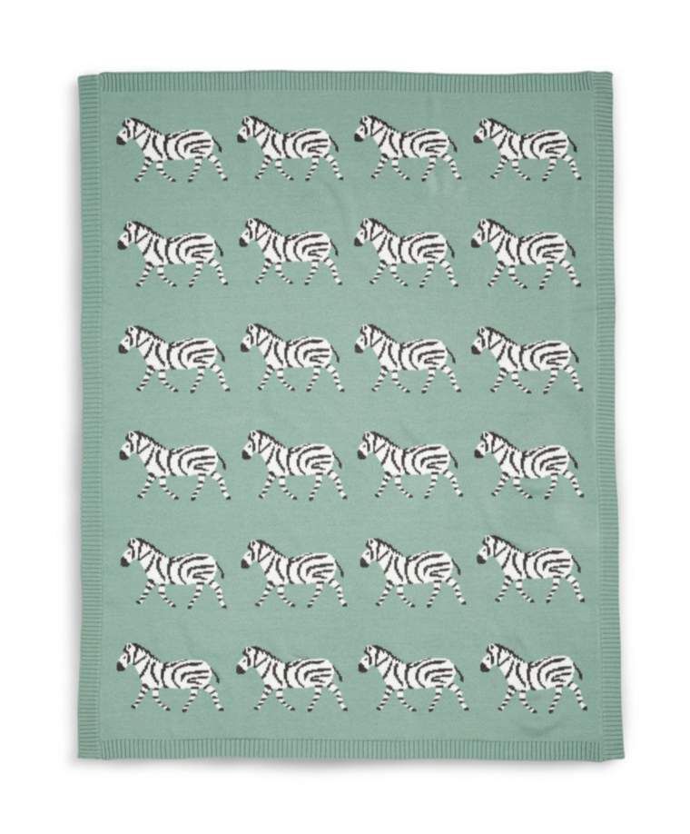 بطانية صغيرة منسوجة - نقشة زيبرا