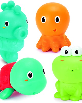 ألعاب حوض الاستحمام سينسو لرش الماء بتصميم حيوانات مائية من إنفانتينو
