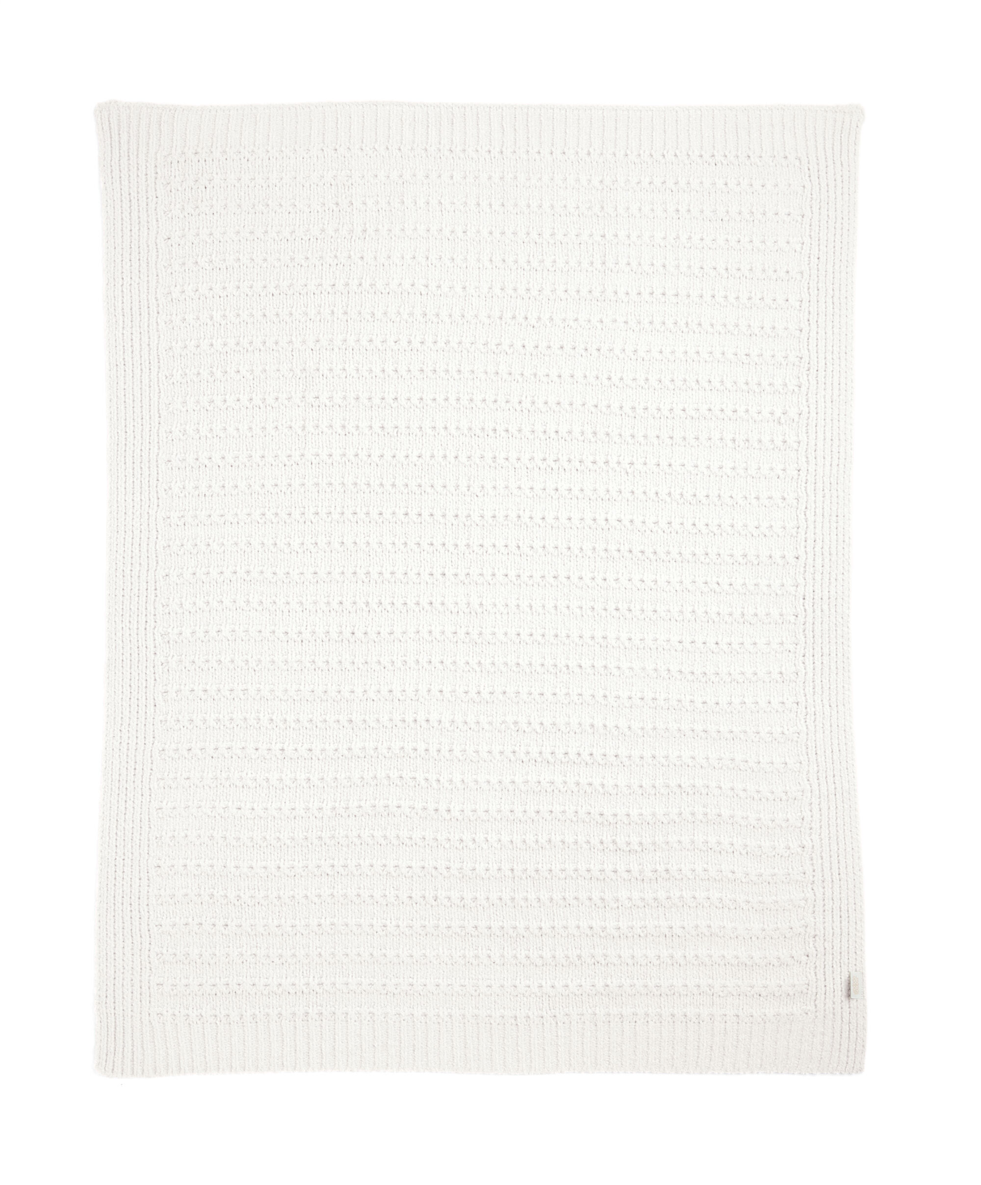 بطانية شينيل مخططة باللون الأبيض image number 4