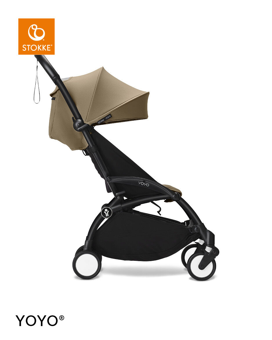 Stokke YOYO3 Black Frame with 6+ Color Pack - Toffee & Cup Holder (3 Pieces) image number 1