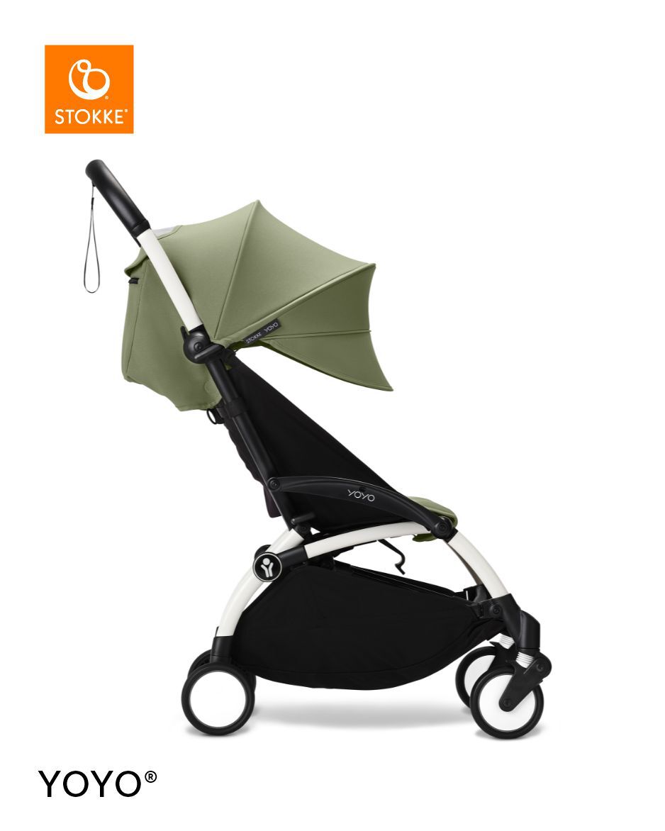 Stokke YOYO3 White Frame with 6+ Color Pack - Olive & Cup Holder (3 Pieces) image number 3