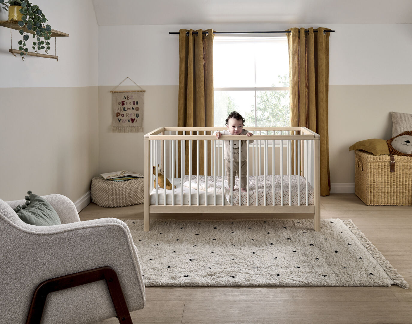 مهد سولو صغير - أبيض طبيعي image number 8