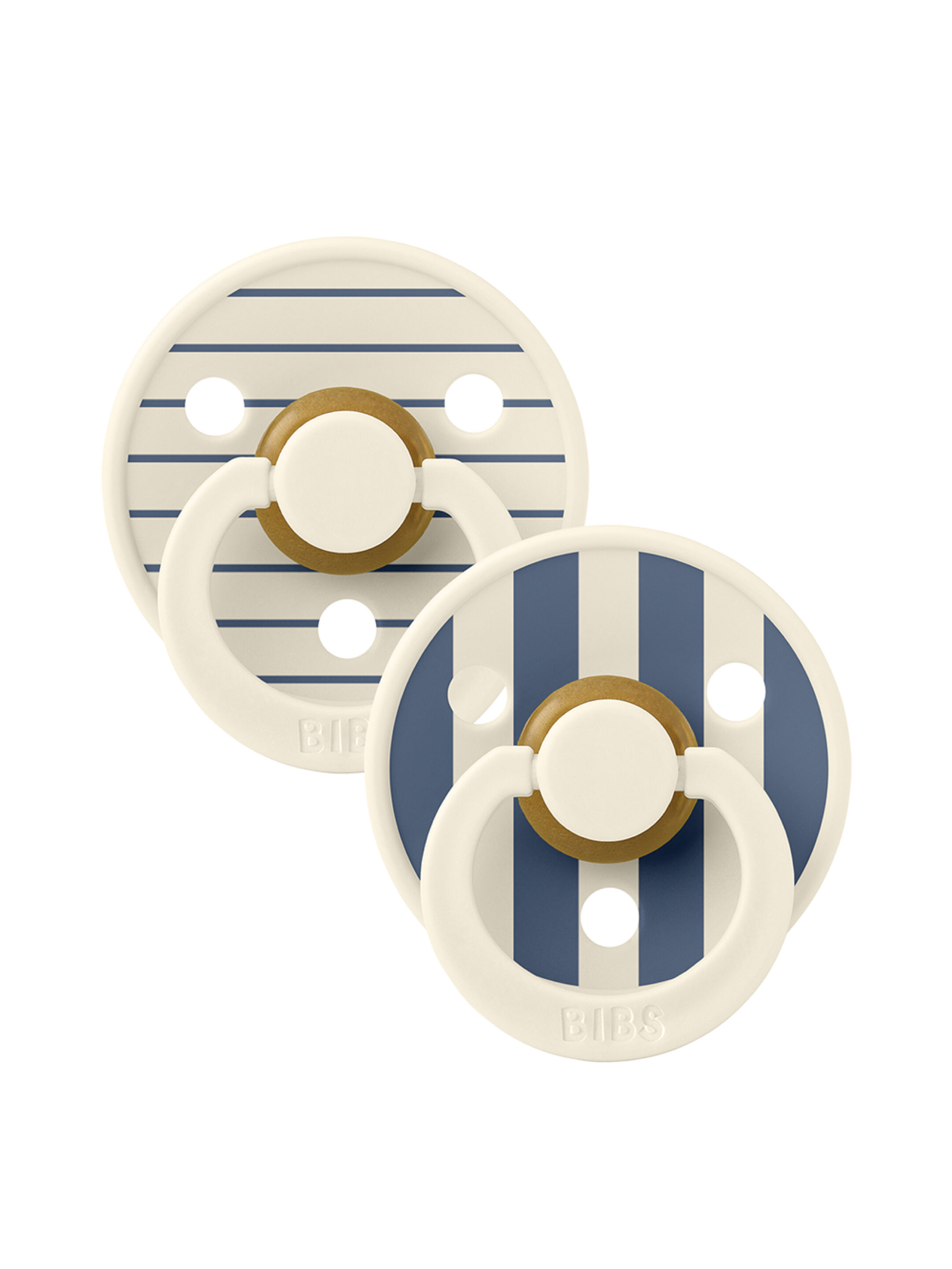 مجموعة لهايات بيبس كولور بين لاتكس مقاس 1 للأطفال منذ الولادة بلون عاجي وأزرق متنوع - قطعتان