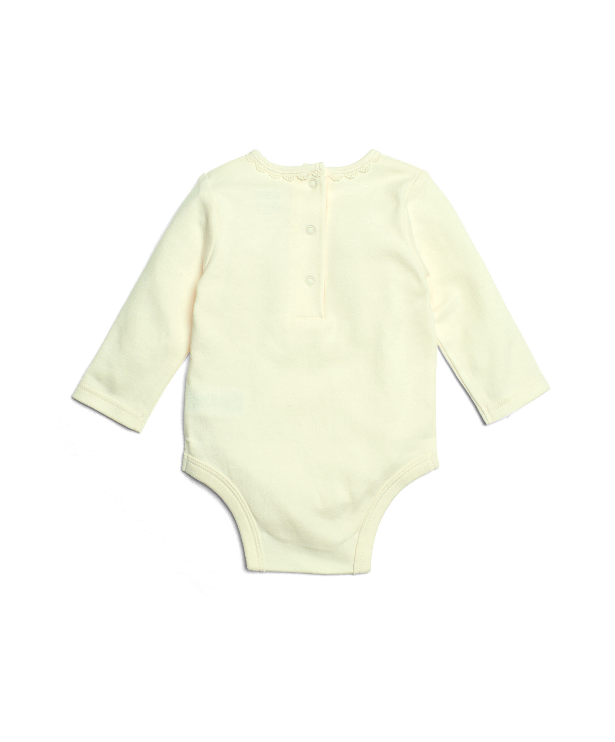 لباس قطعة واحدة بتطريز Habibti - بيج فاتح image number 2