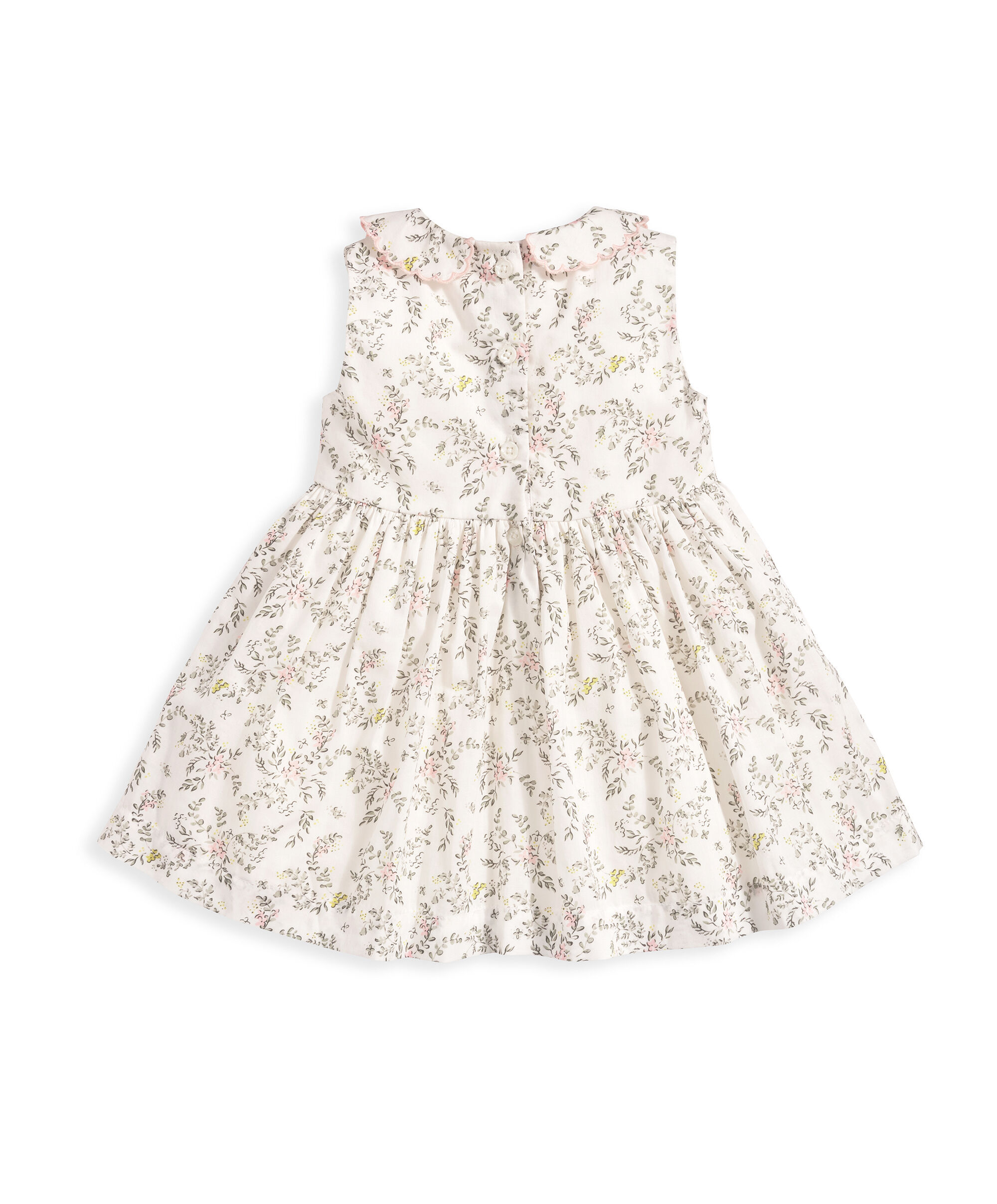 فستان بياقة ونقشة زهور image number 3