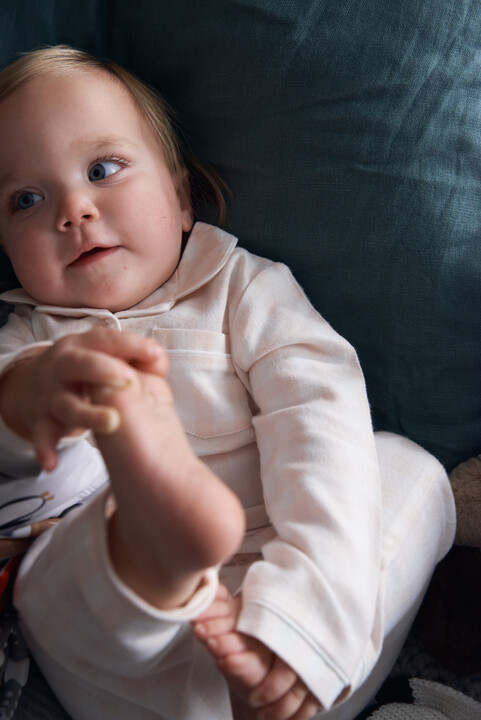 بيجاما منسوجة بنقشة مربعات غينغهام - وردي بيجاما منسوجة بنقشة مربعات غينغهام - وردي image number 8