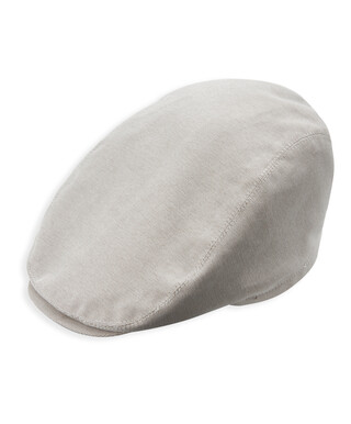 قبعة كتان مسطحة - أبيض كريمي