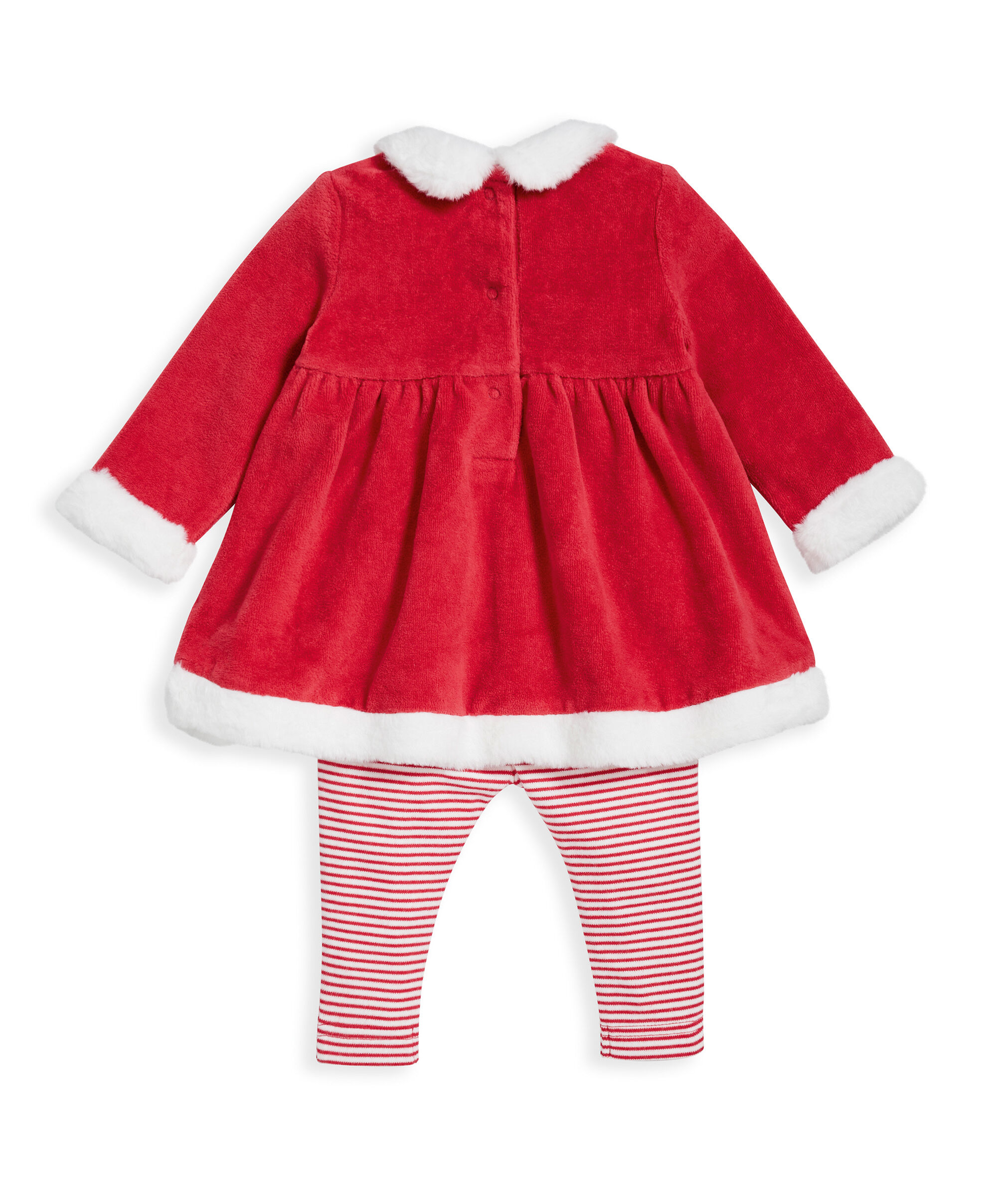 طقم بتصميم سانتا للبنات image number 2