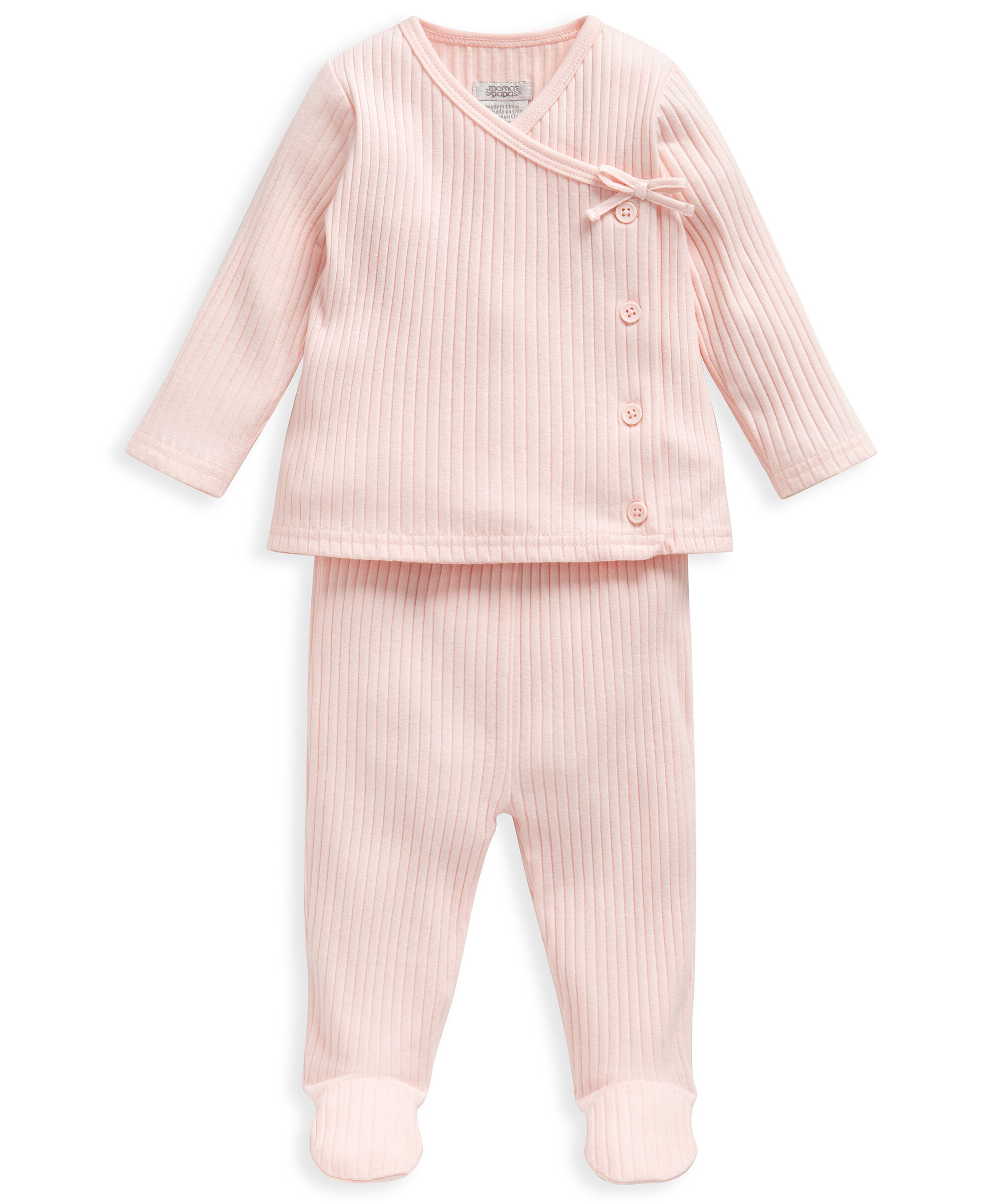 طقم مضلع بتصميم ملفوف بلون وردي - قطعتان image number 1