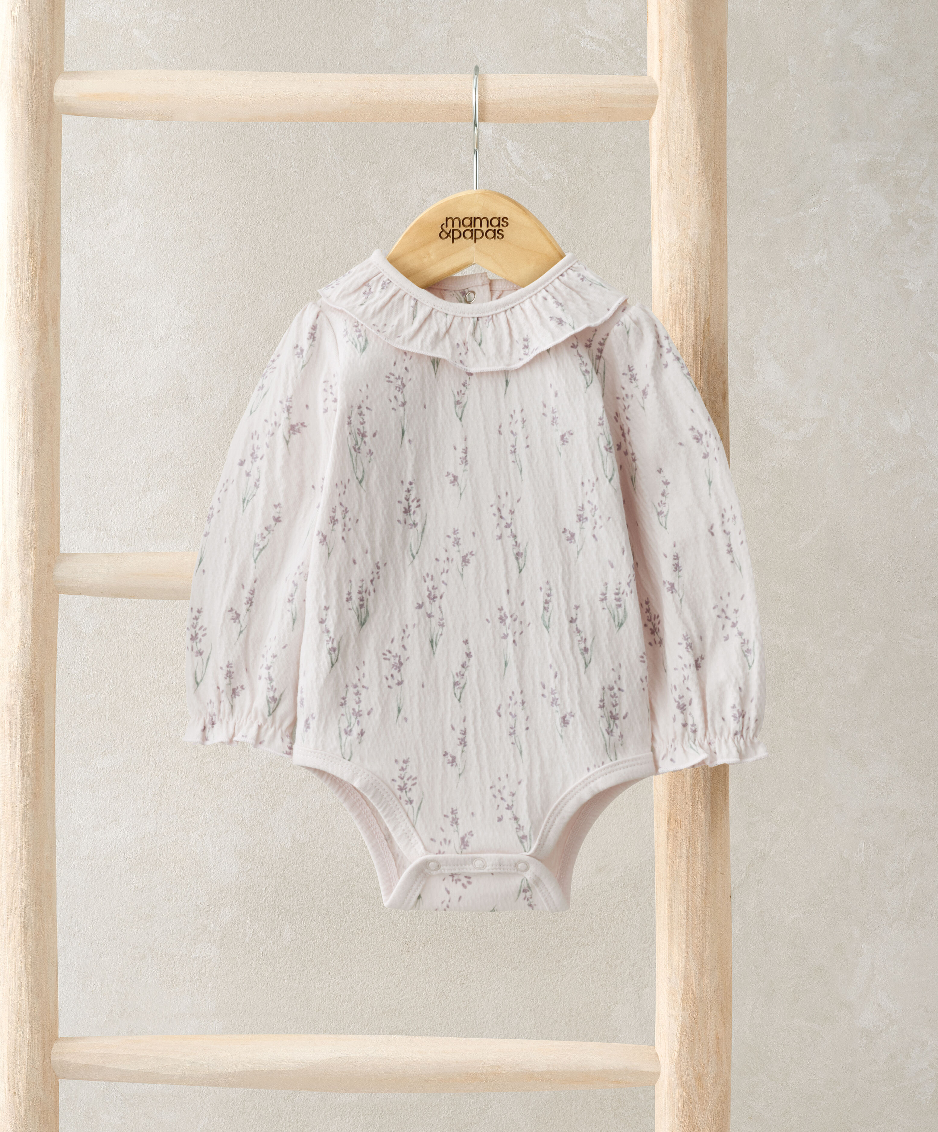 لباس قطعة واحدة بطبعة زهور اللافندر