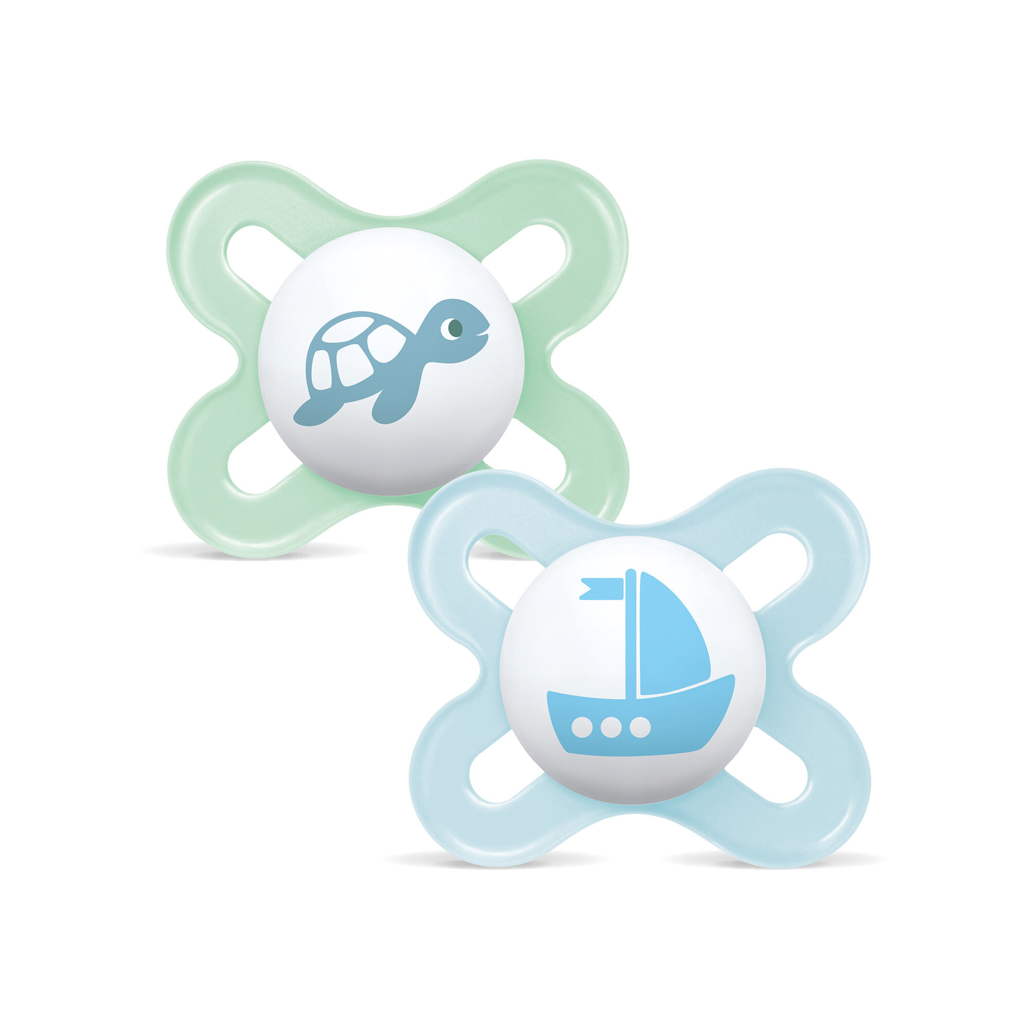 مجموعة لهايات مام بايبي أوريجنل ستارت سيليكون للمواليد الجدد إلى سن شهرين - سي لايف غرين وأزرق، قطعتين image number 1