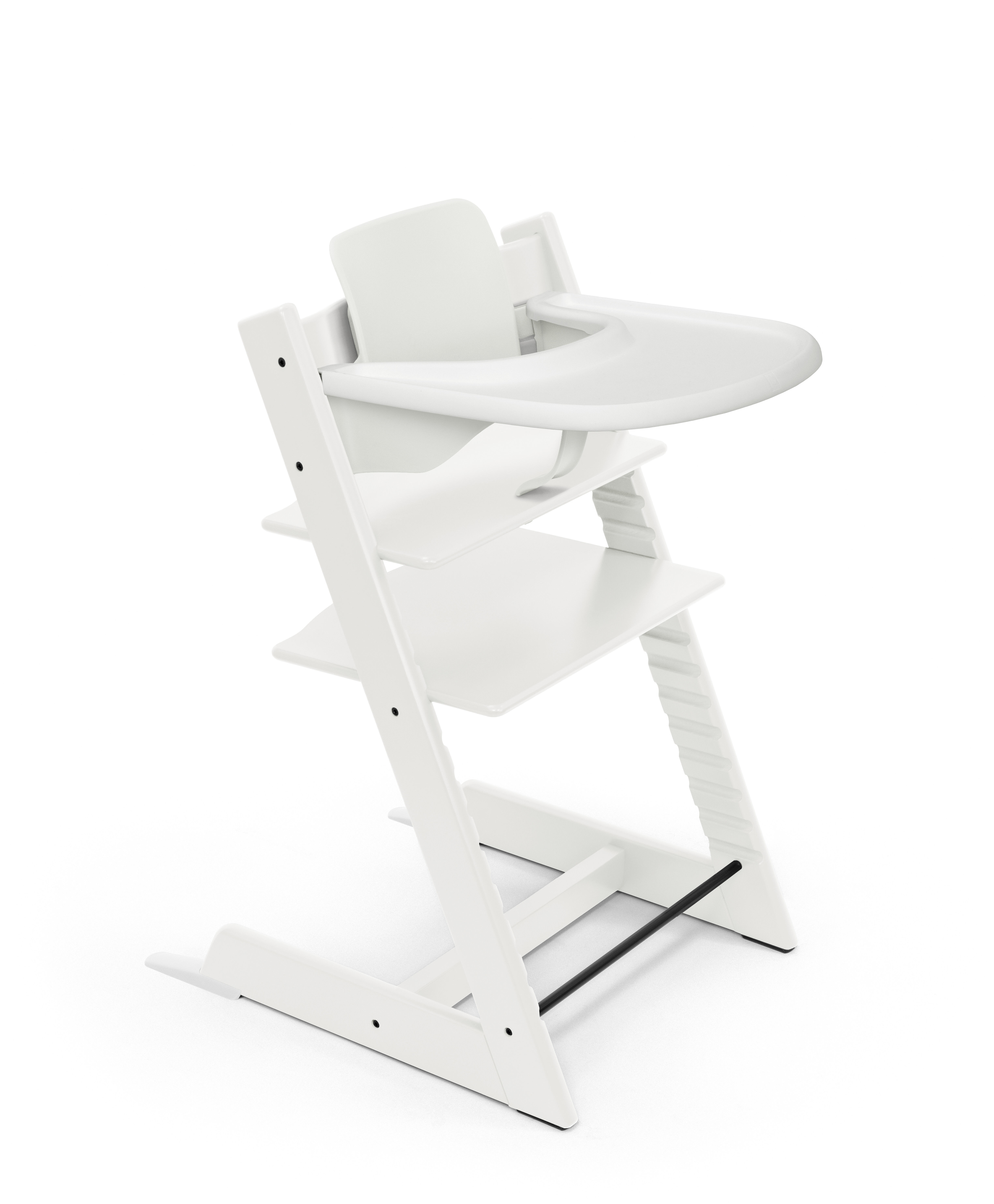 Stokke Tripp Trapp High Chair White + Baby Set + Tray Bundle (3 pieces) image number 2