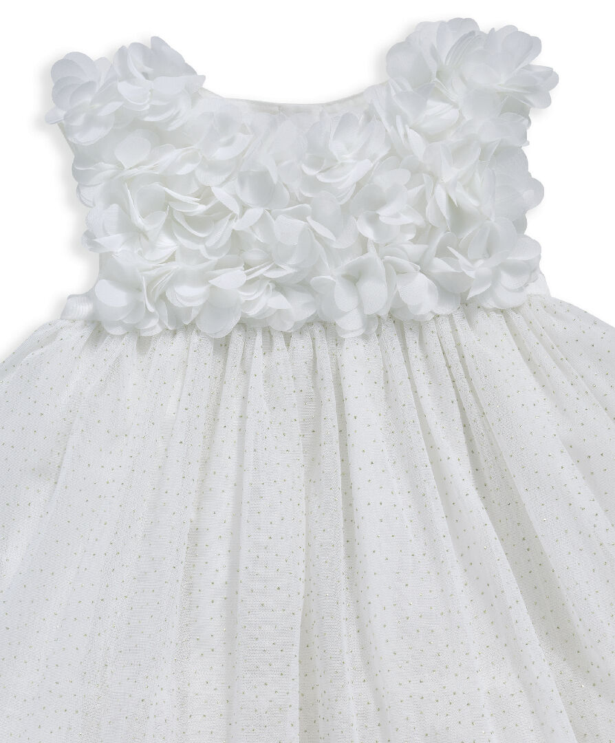 فستان مزين بزهور على الصدر image number 3