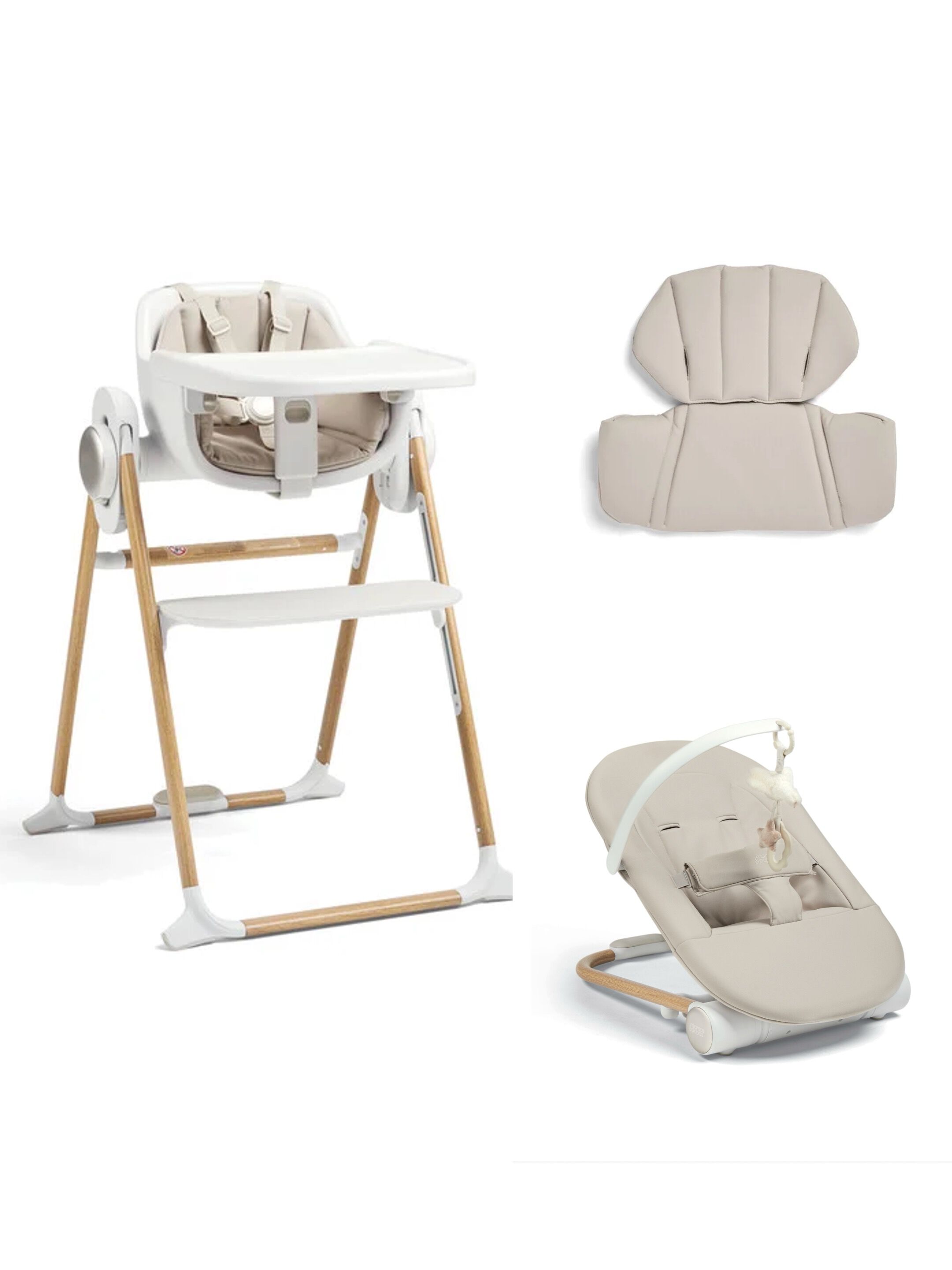 مجموعة كرسي مرتفع إينو مع كرسي هزاز ووسادة - كشمير image number 1