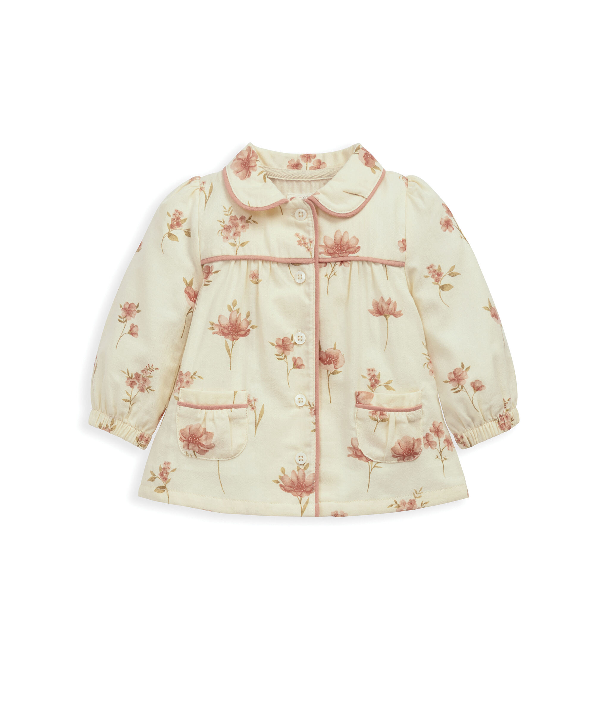 طقم بيجامة منسوج بنقشة زهور image number 3