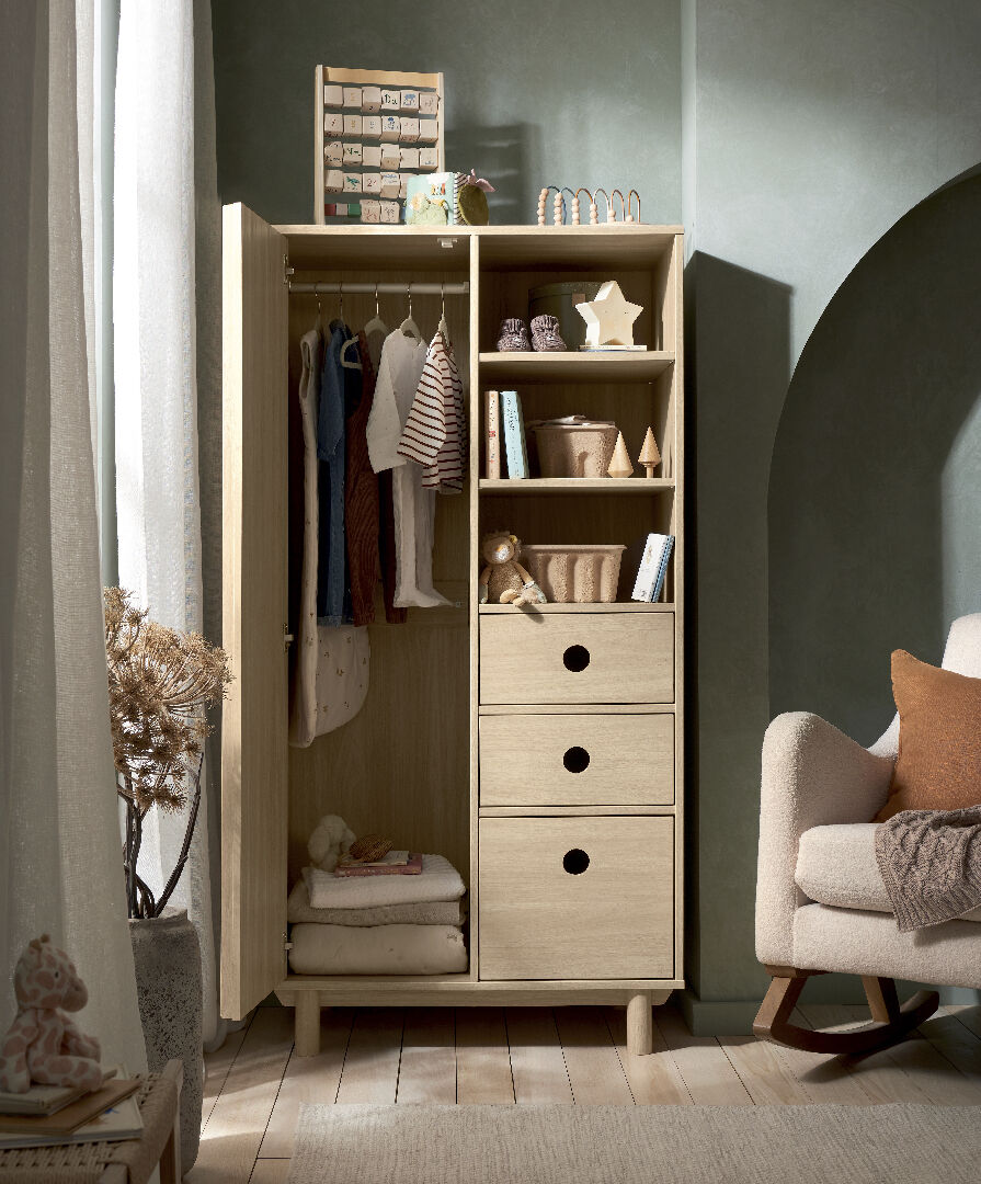 خزانة أوسكا باللون ناتورال/ أوك image number 3