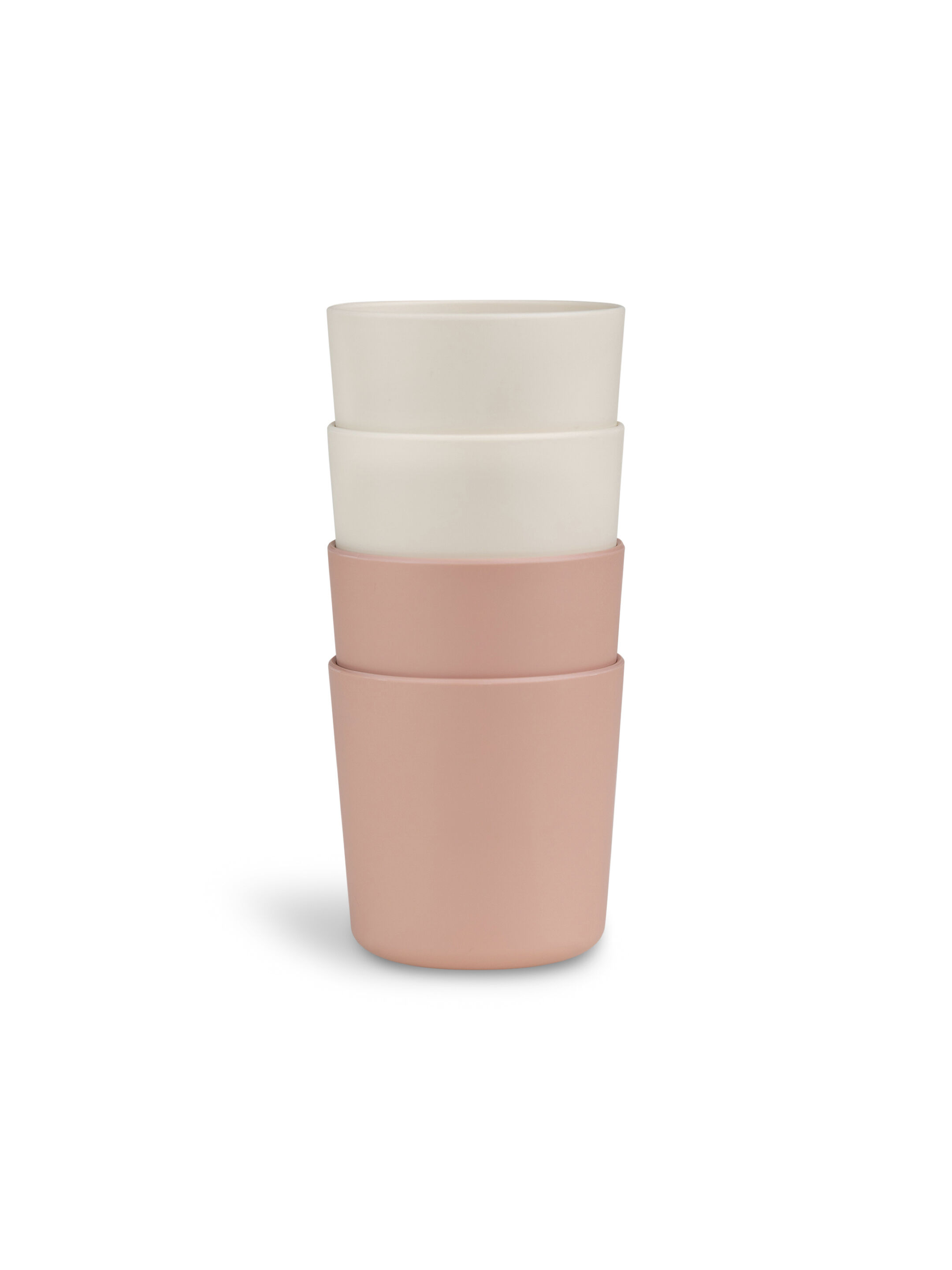 طقم أكواب من مواد حيوية من سيترون - 4 قطع بلون وردي/كريمي image number 2