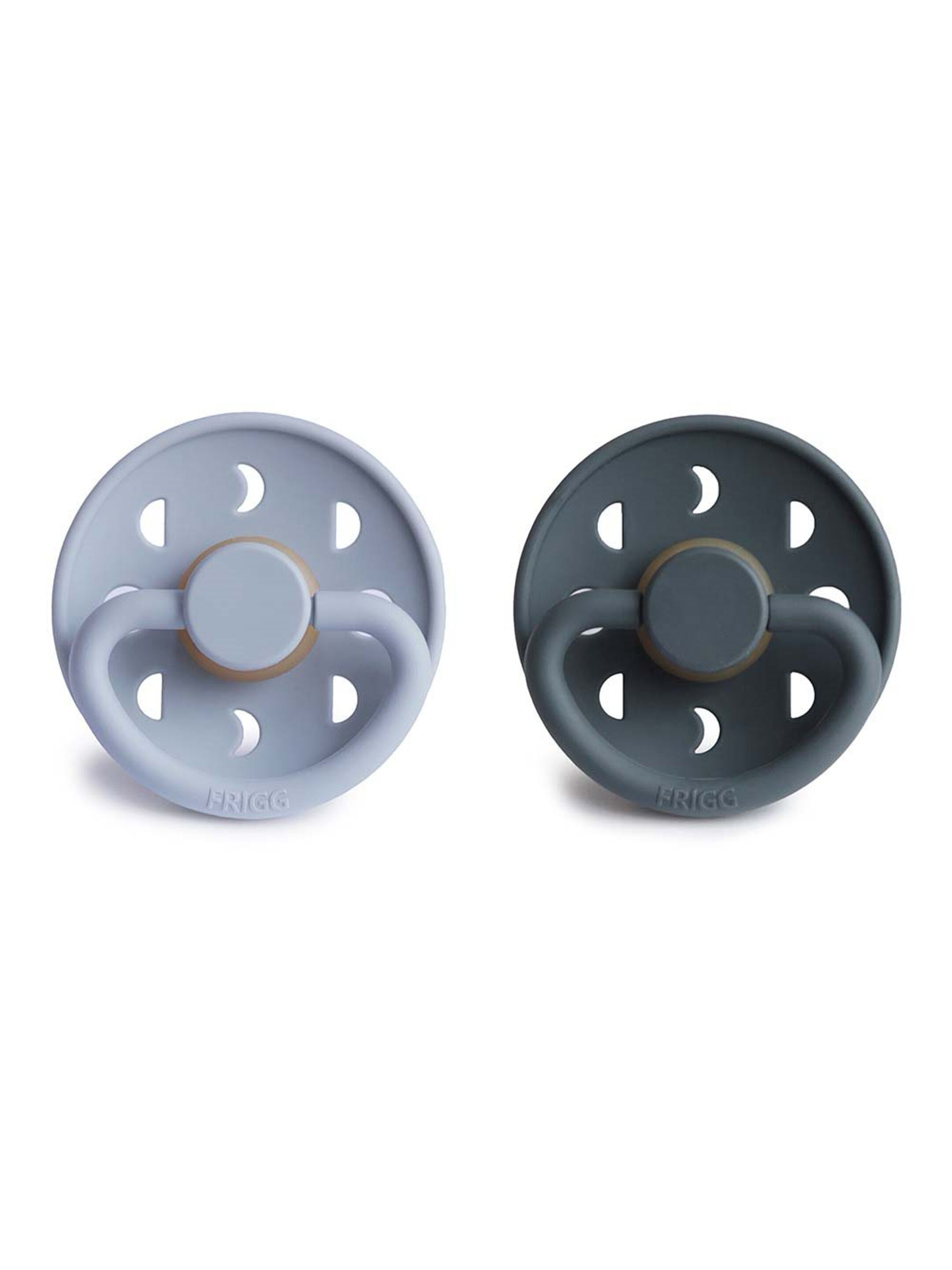 FRIGG Moon Phase Latex Baby Pacifier 0-6M 2-Pack Powder Blue/Slate - Size 1 image number 2