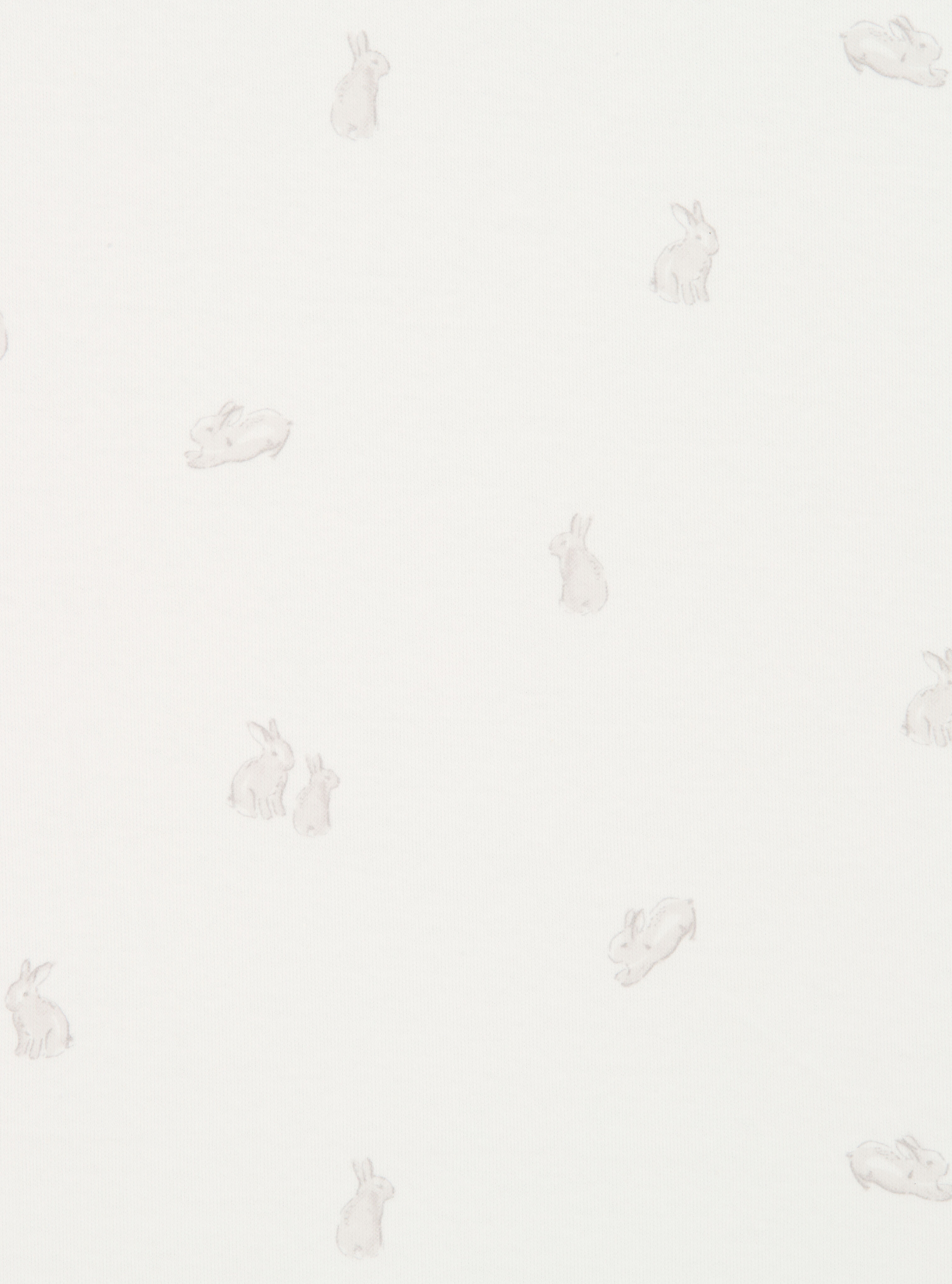 طقم شرشف لمهد/سرير أطفال بحواف مطاطية بنقشة أرنب، قطعتان image number 3