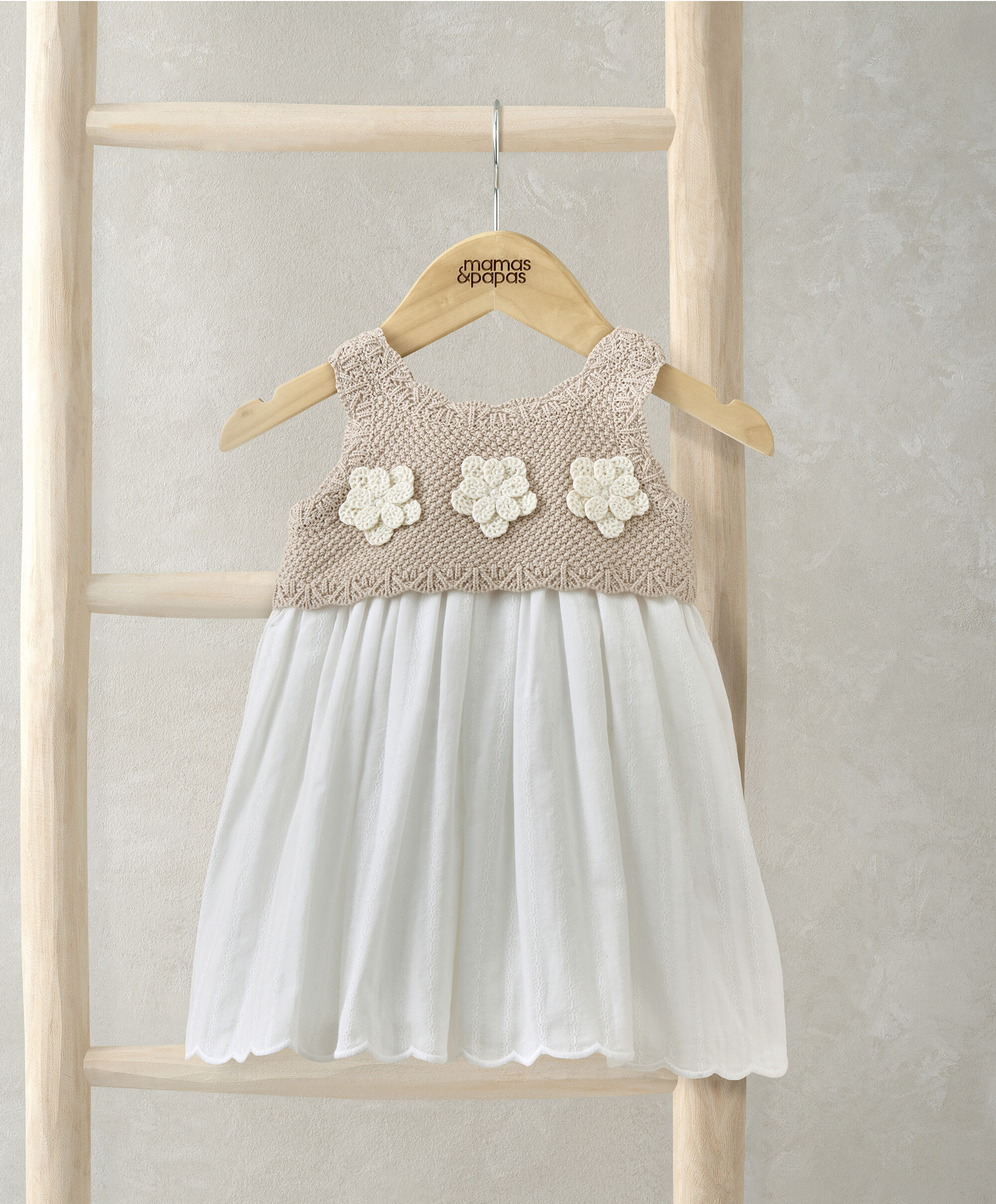 فستان منسوج كروشيه خامات متنوعة image number 1