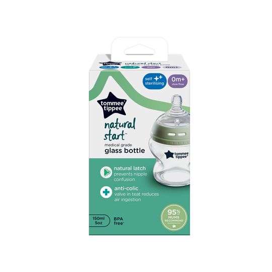 Tommee Tippee Natural Start Glass 1X 150ml Bottle Tommee Tippee Natural Start Glass 1X 150ml Bottle image number 2