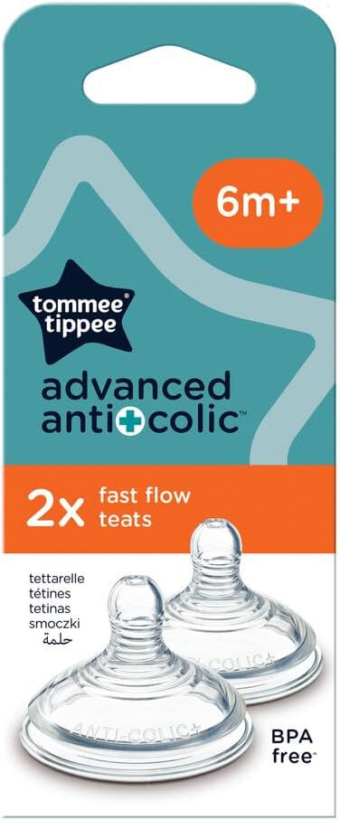 Tommee Tippee Advance Anti-Colic Fast Flow Teat (Pack of 2) image number 1