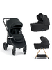 Ocarro 2 Pushchair and Carrycot Bundle with Stand (3-Pieces) – Eclipse