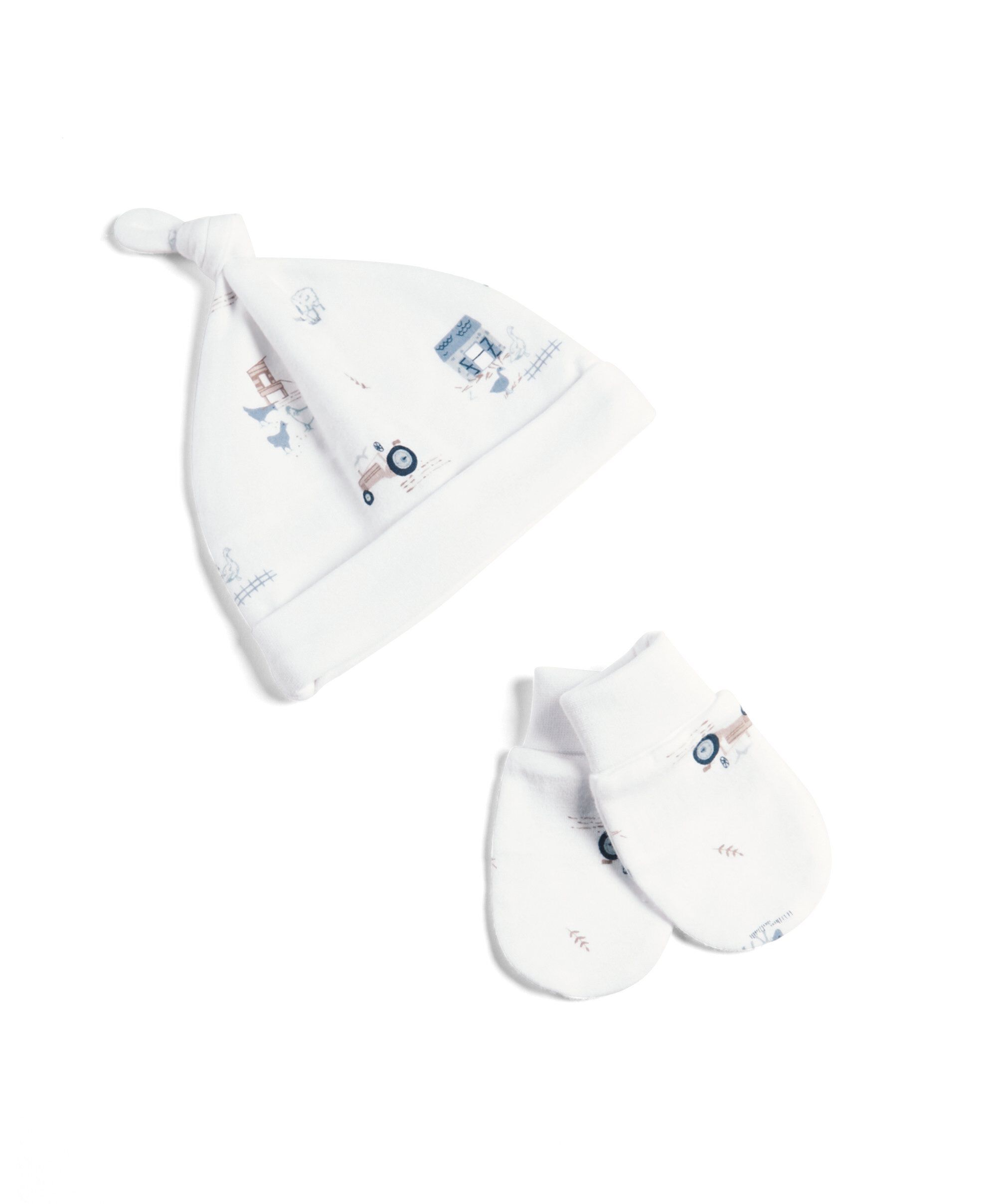 قبعة وقفازات بتصميم مطبوع image number 1