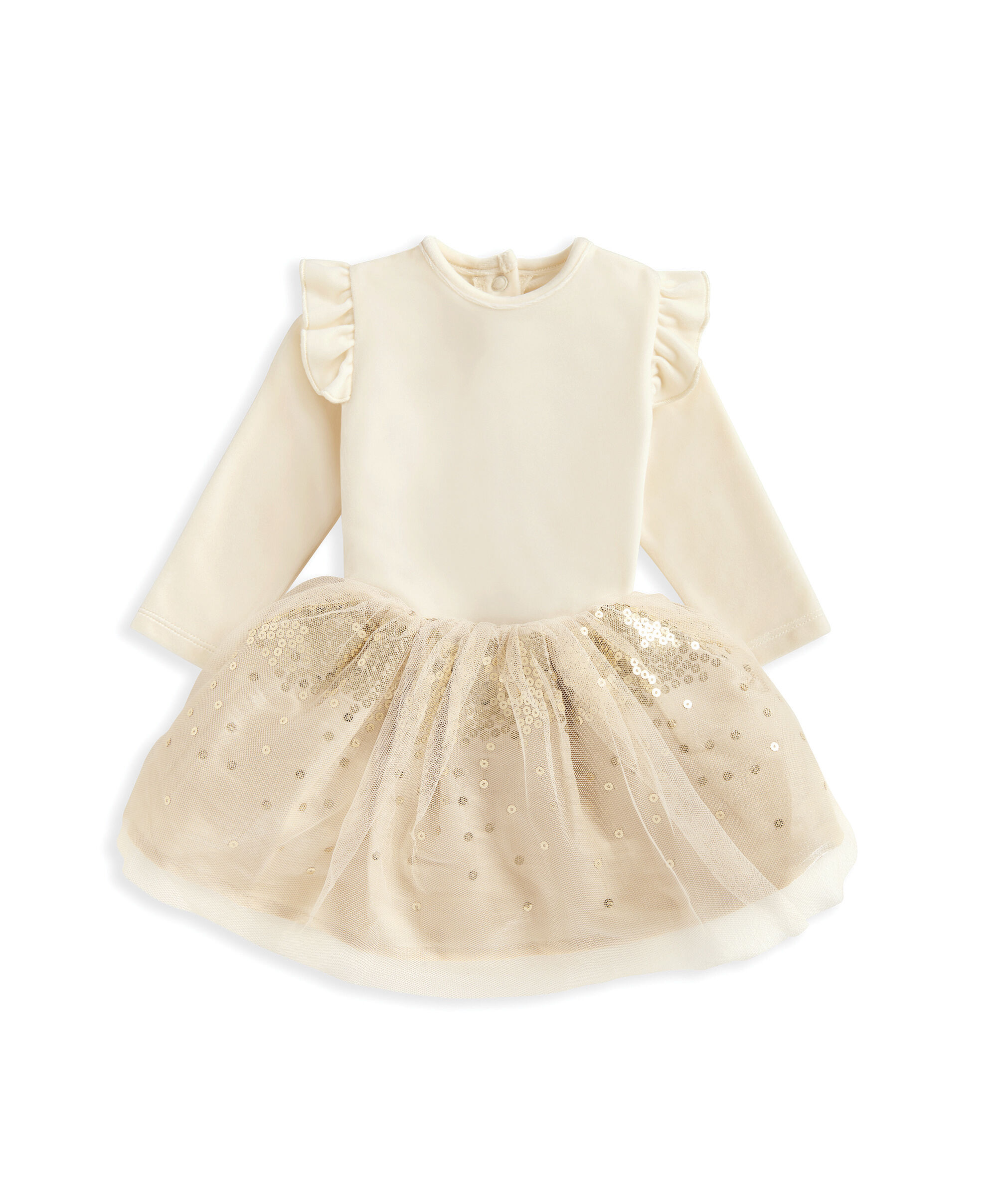 طقم لباس قطعة واحدة مخمل وتنورة توتو - قطعتان image number 2