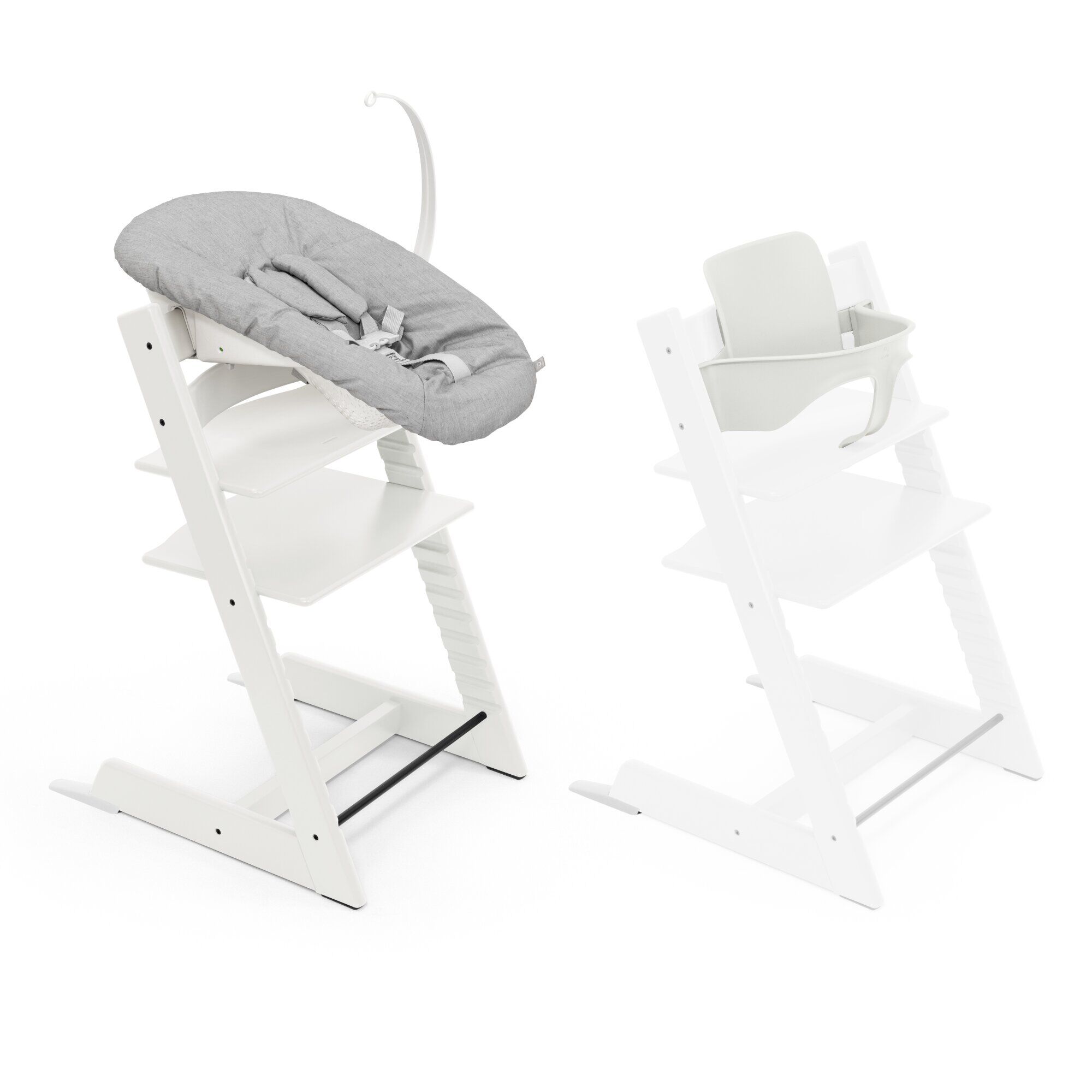 Stokke Tripp Trapp Chair + Baby & Newborn Set Bundle - White (3 pieces) image number 1