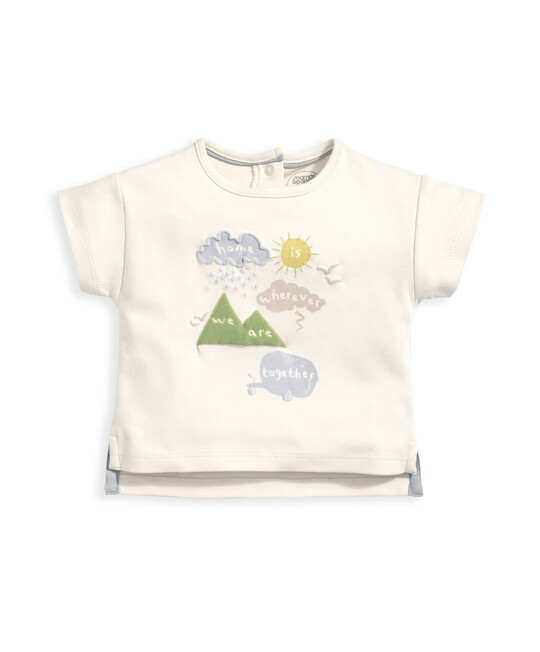 تي شيرت بطبعة Home - أبيض كريمي تي شيرت بطبعة Home - أبيض كريمي image number 2