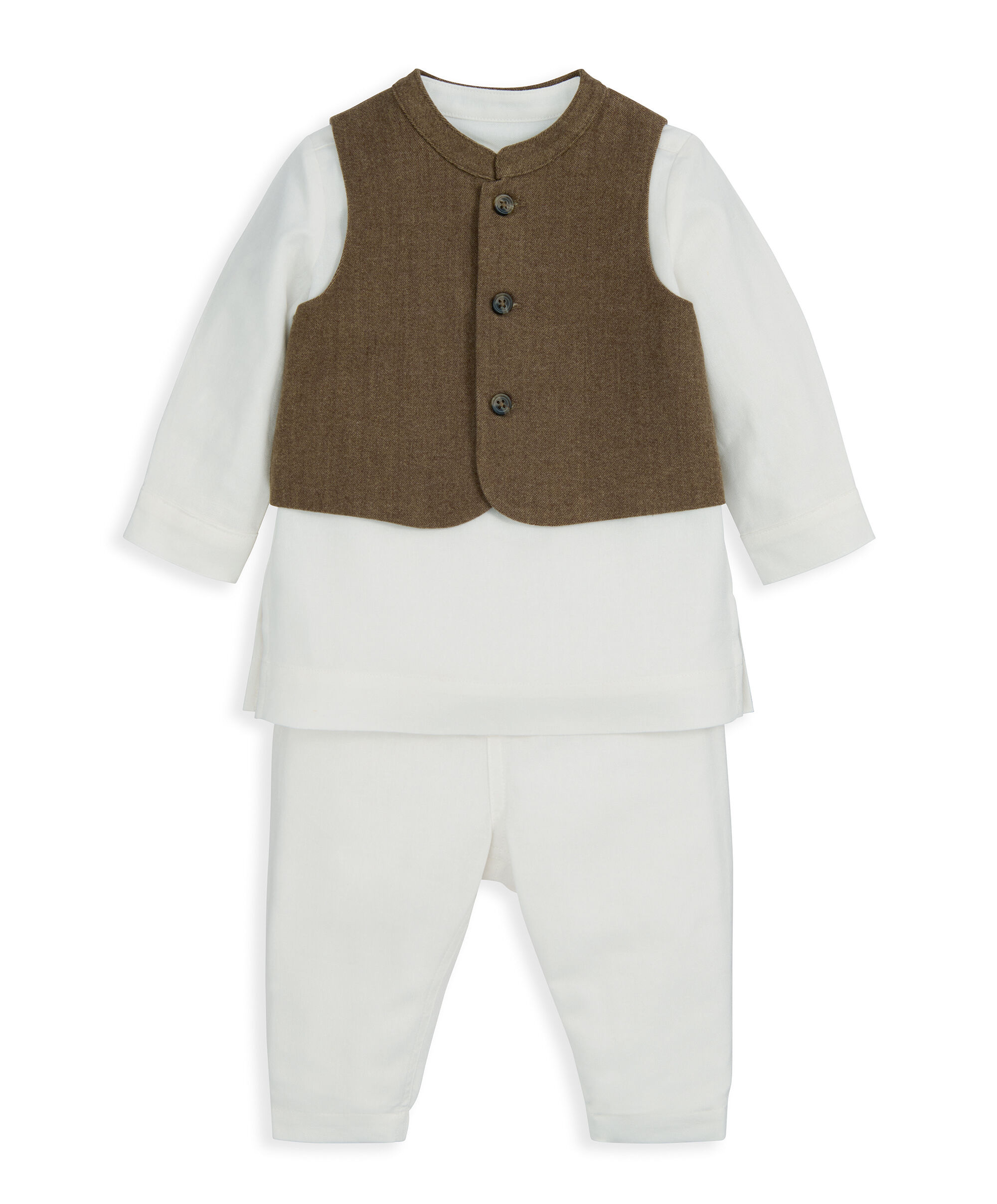 بدلة باللون البيج، ثلاثة قطع image number 2