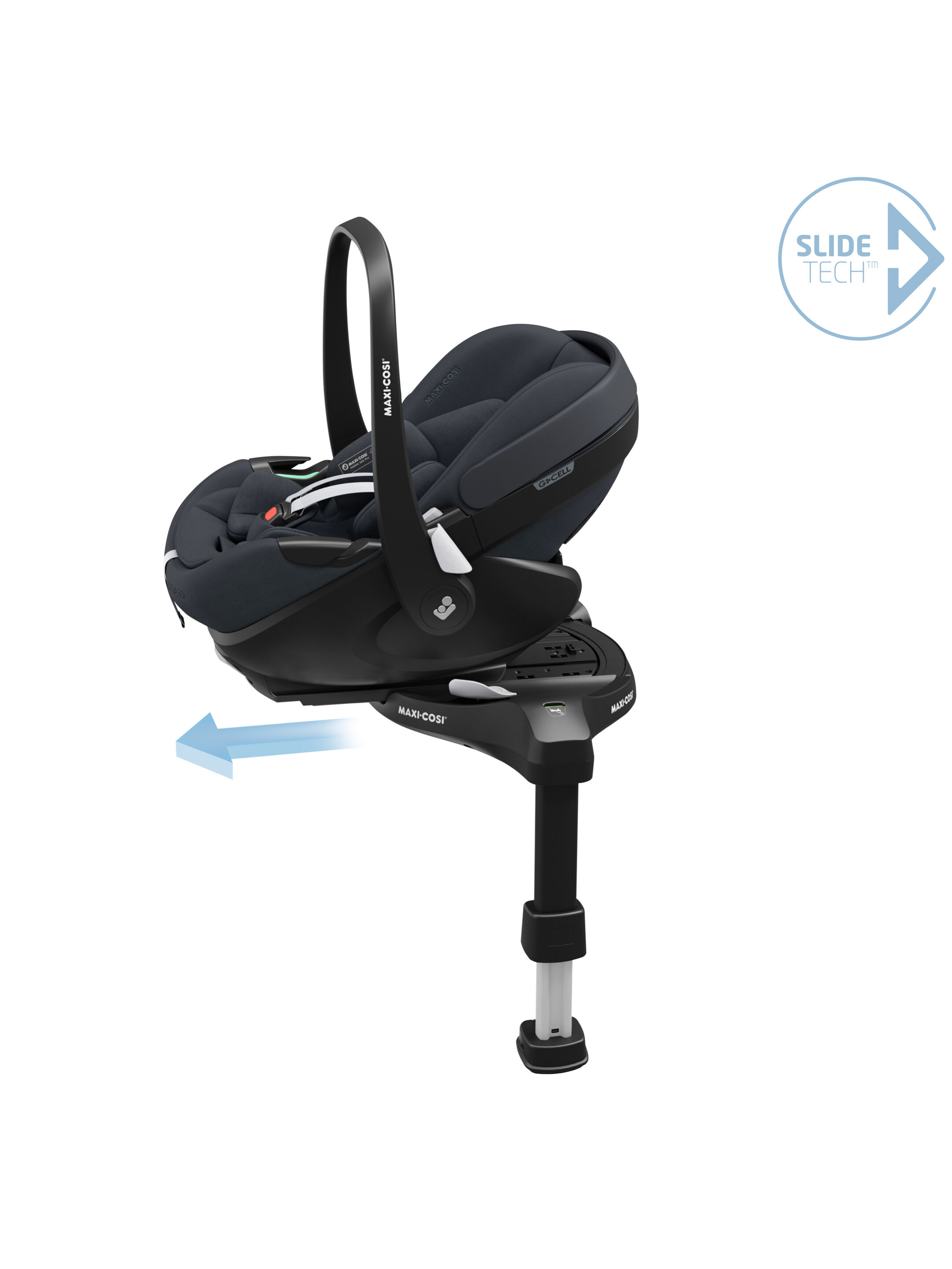 مجموعة مقعد سيارة بيبل 360 برو وقاعدة فاميلي فيكس 360 برو من ماكسي كوزي - رمادي image number 4