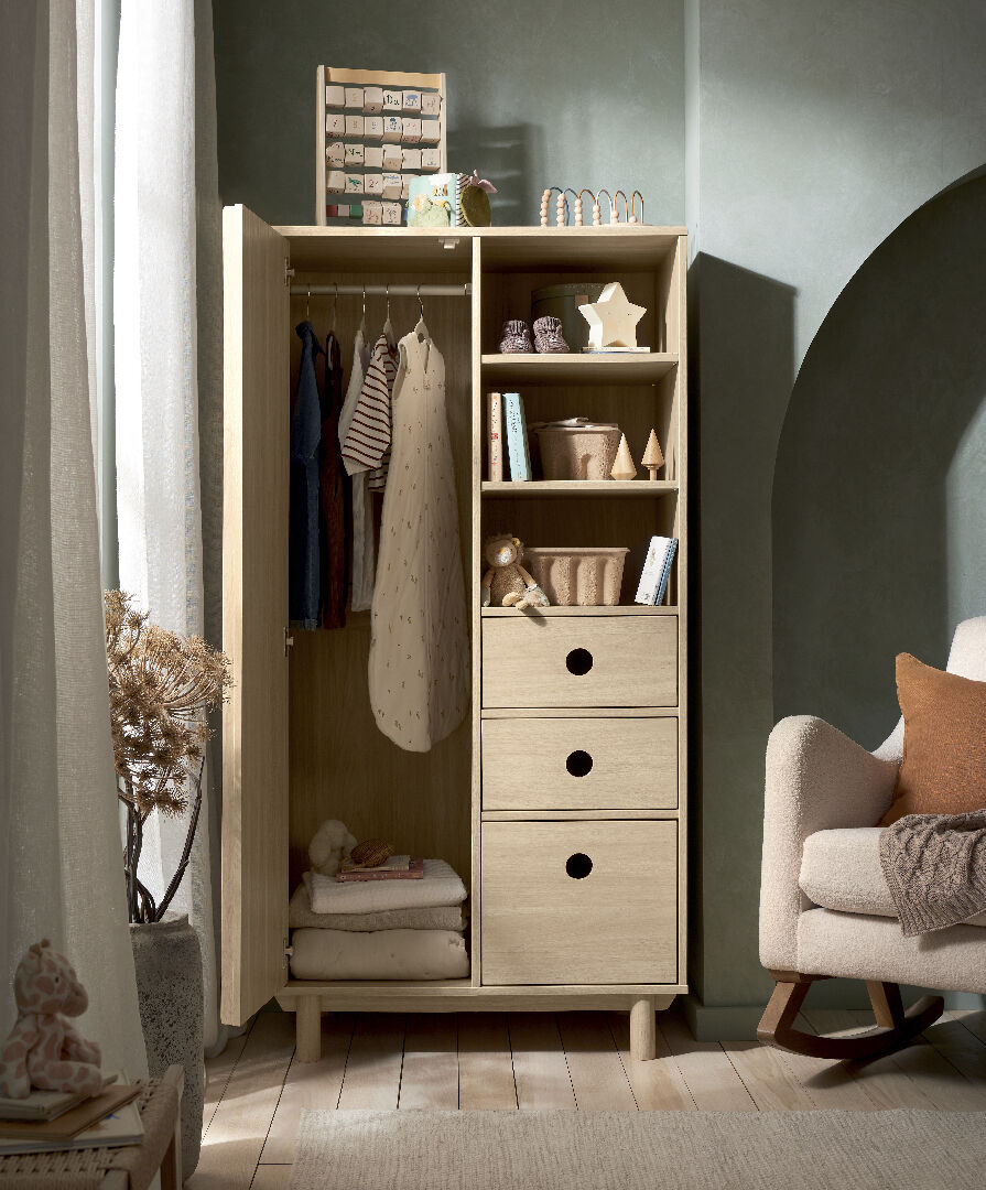 خزانة أوسكا باللون ناتورال/ أوك image number 4