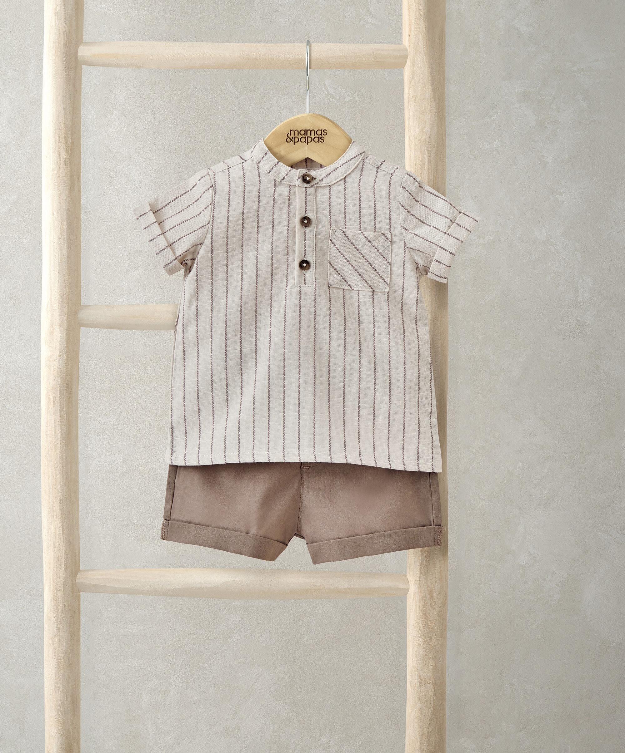 طقم قميص وشورت راست، قطعتين image number 1