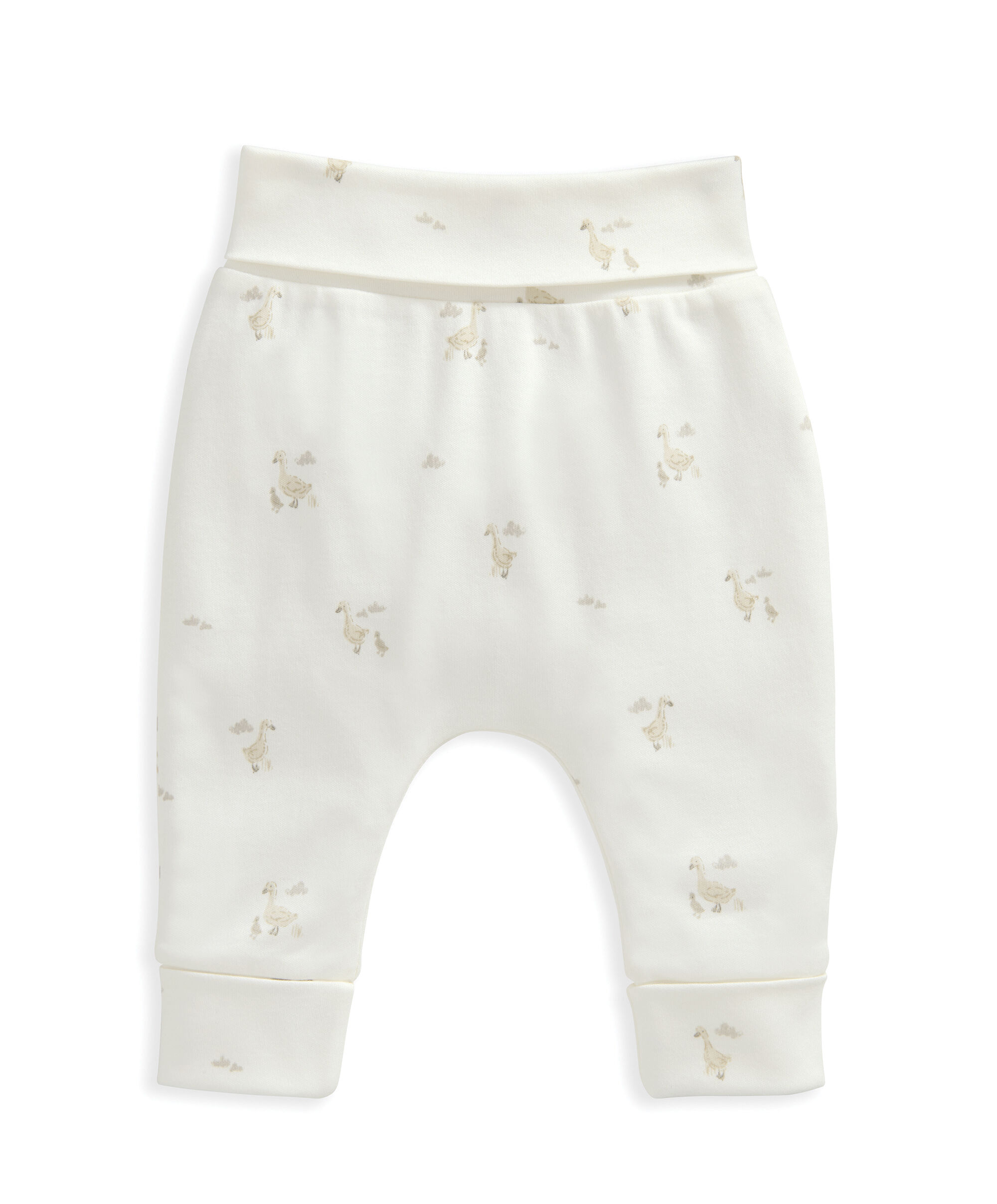 طقم لباس قطعة واحدة وقبعة ولغينغز بنقشة بط  image number 3