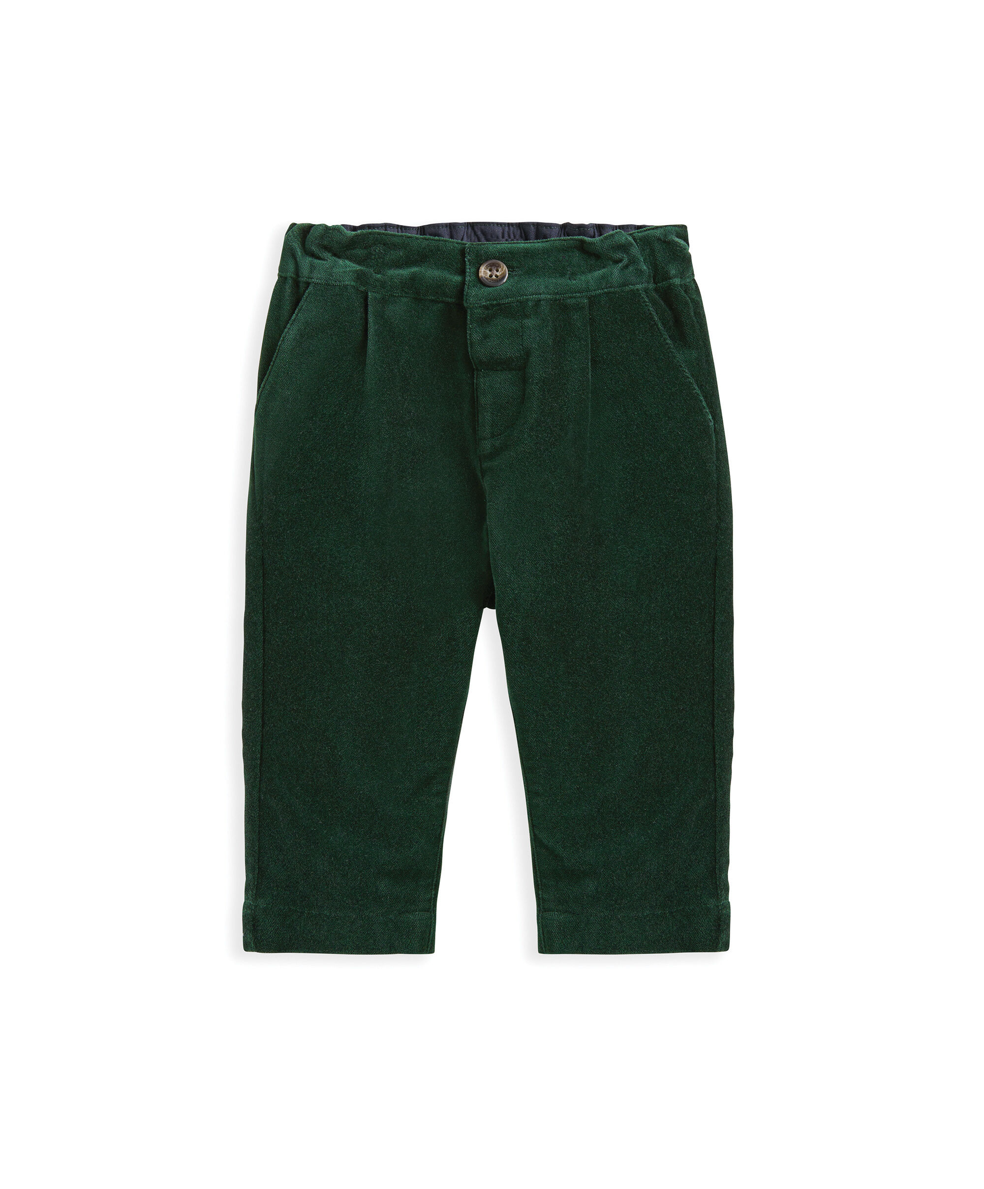 طقم بدلة مخمل بلون أخضر زمردي - 3 قطع image number 5