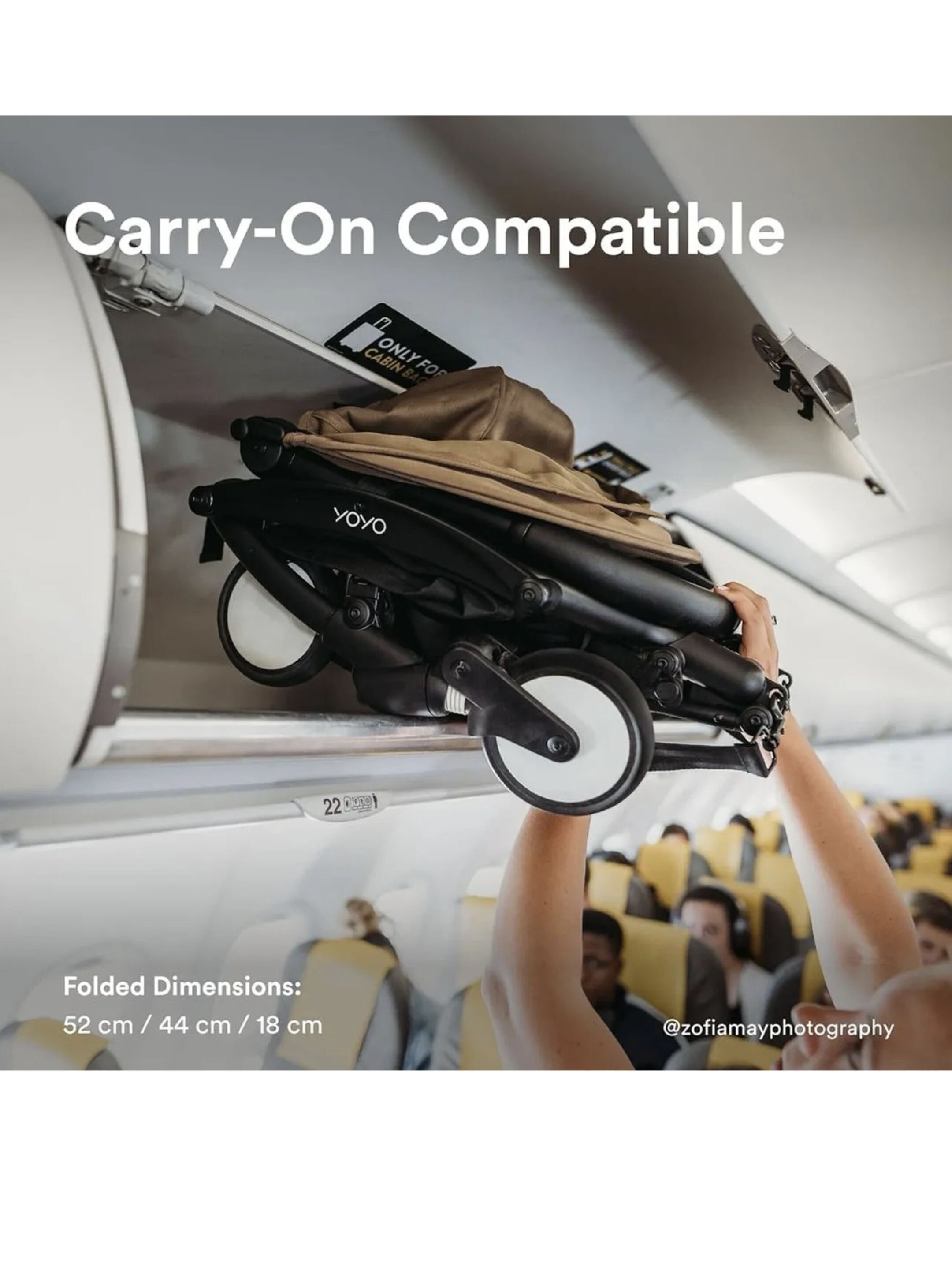 Stokke YOYO3 Full Stroller with Black Frame, 0+ Newborn and 6+ Color Pack - Taupe (3 pieces) image number 7