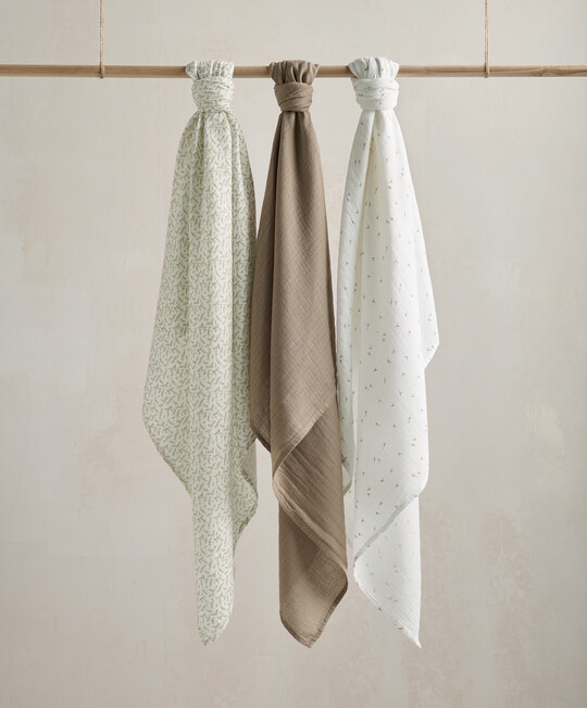 طقم مربعات موسلين كبيرة ويلكوم تو ذا وورلد - 3 قطع طقم مربعات موسلين كبيرة ويلكوم تو ذا وورلد - 3 قطع image number 1