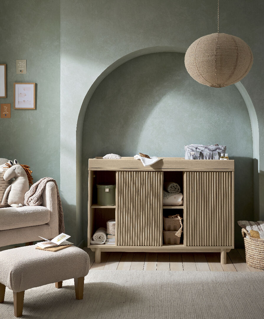 وحدة أدراج أوسكا عريضة بسطح للتغيير - ناتشرل/اوك image number 5