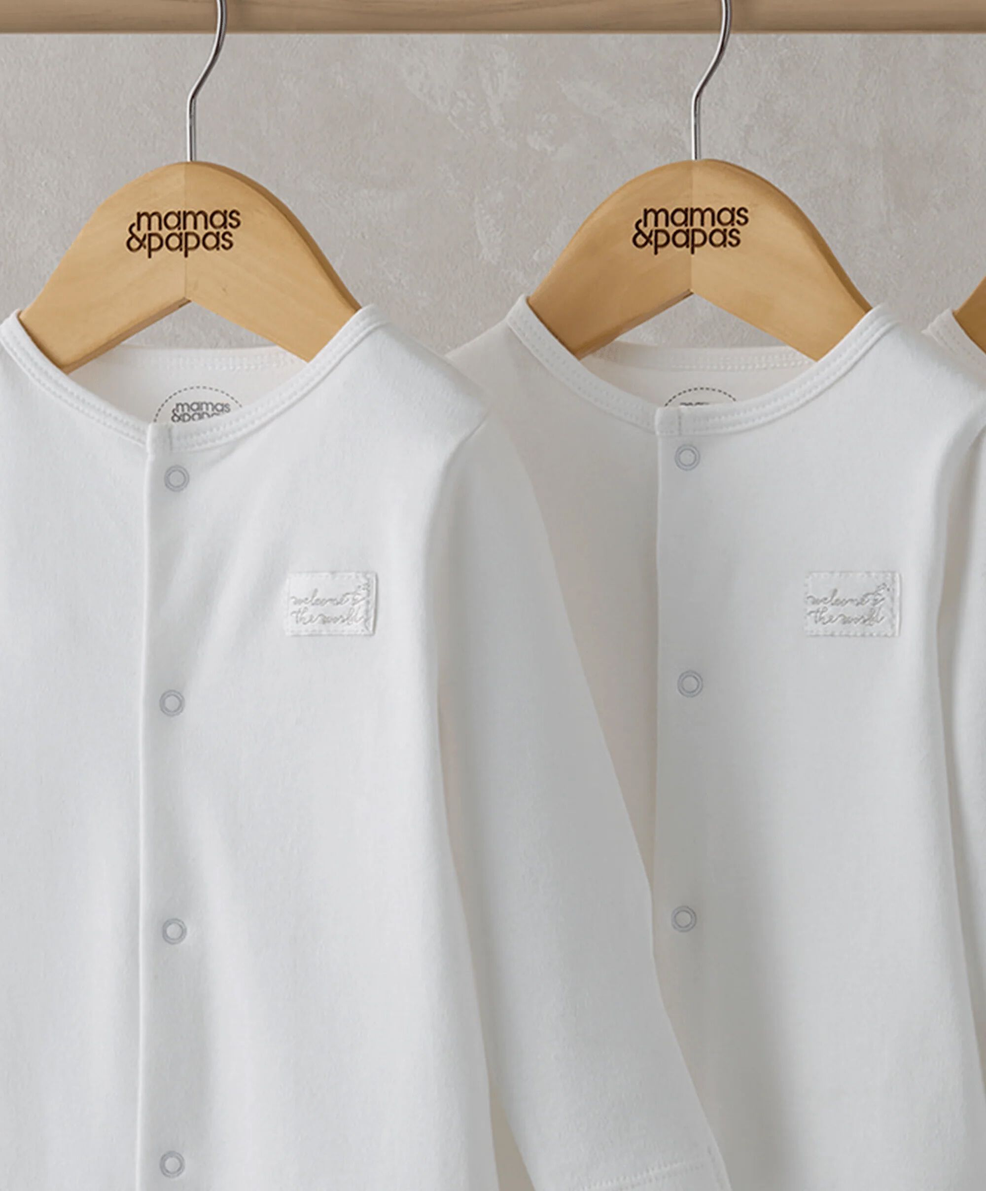 3pk White Sleepsuits image number 2