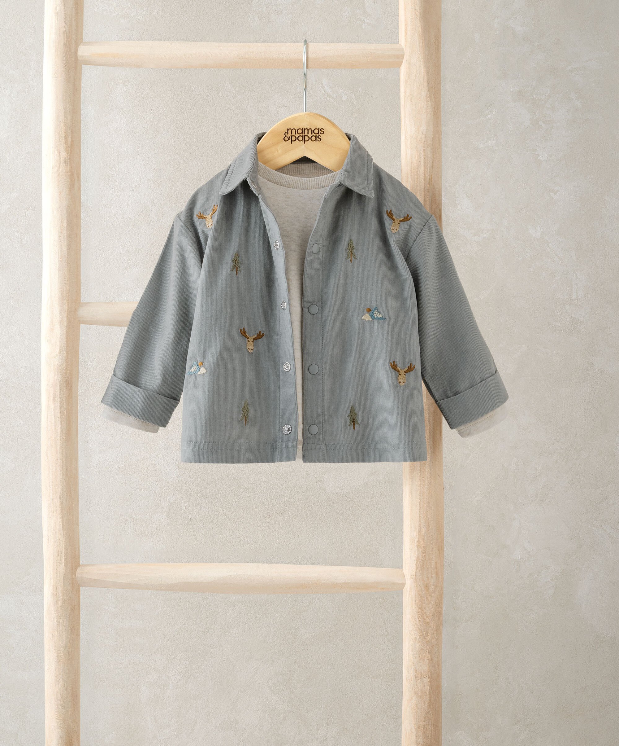 طقم قميص قطن مخملي مضلع وتيشيرت